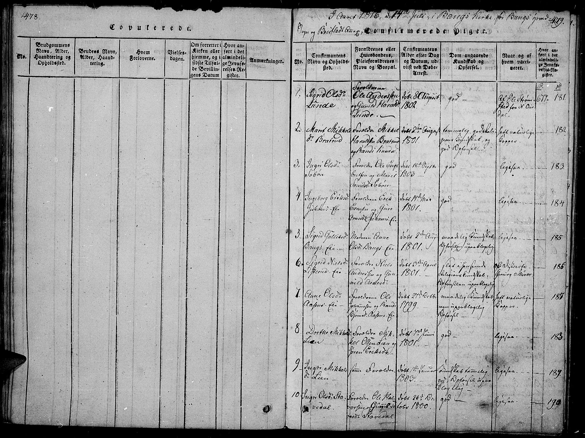 Sør-Aurdal prestekontor, SAH/PREST-128/H/Ha/Haa/L0002: Parish register (official) no. 2, 1815-1840, p. 478-479