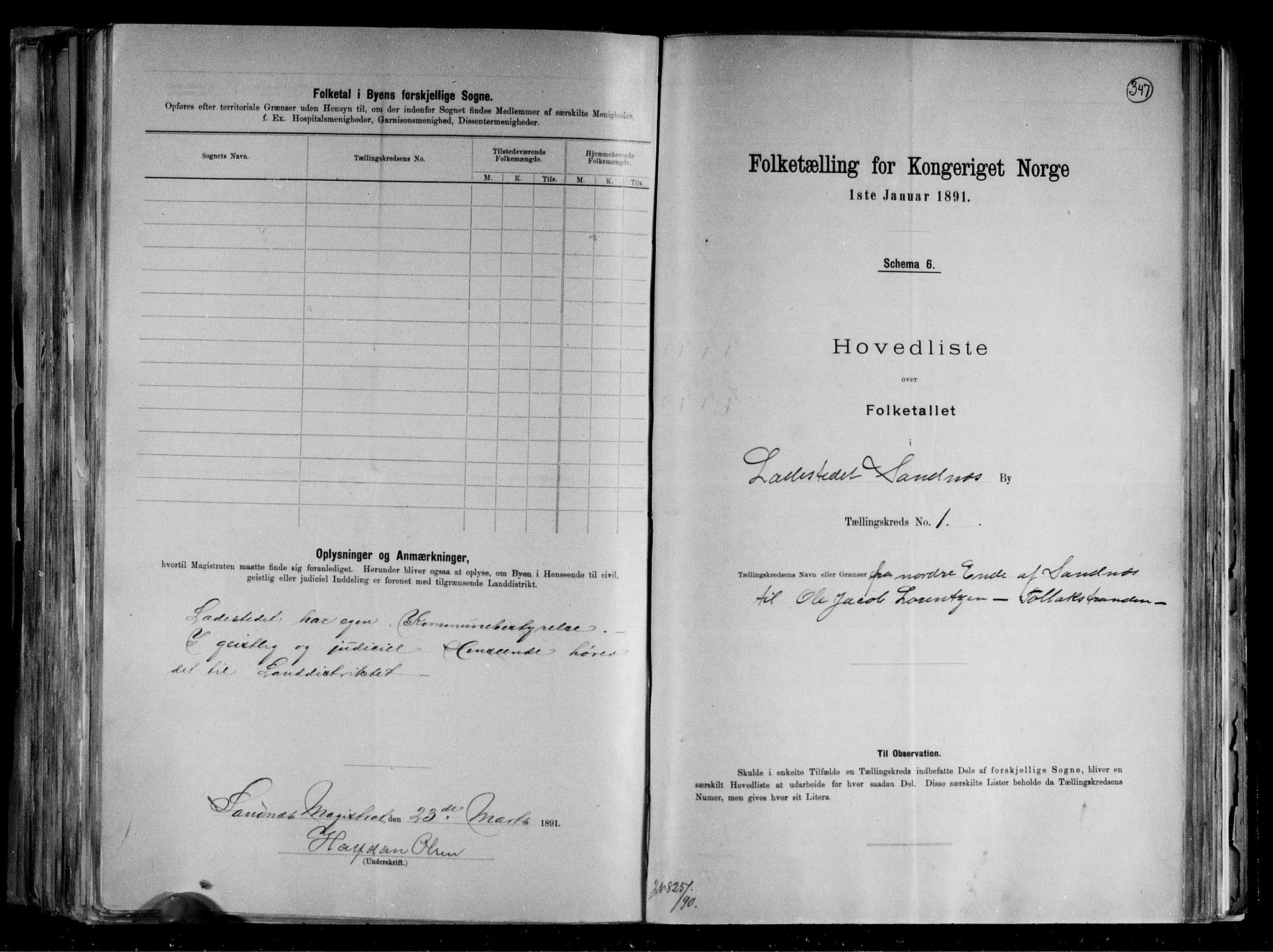 RA, 1891 census for 1102 Sandnes, 1891, p. 4