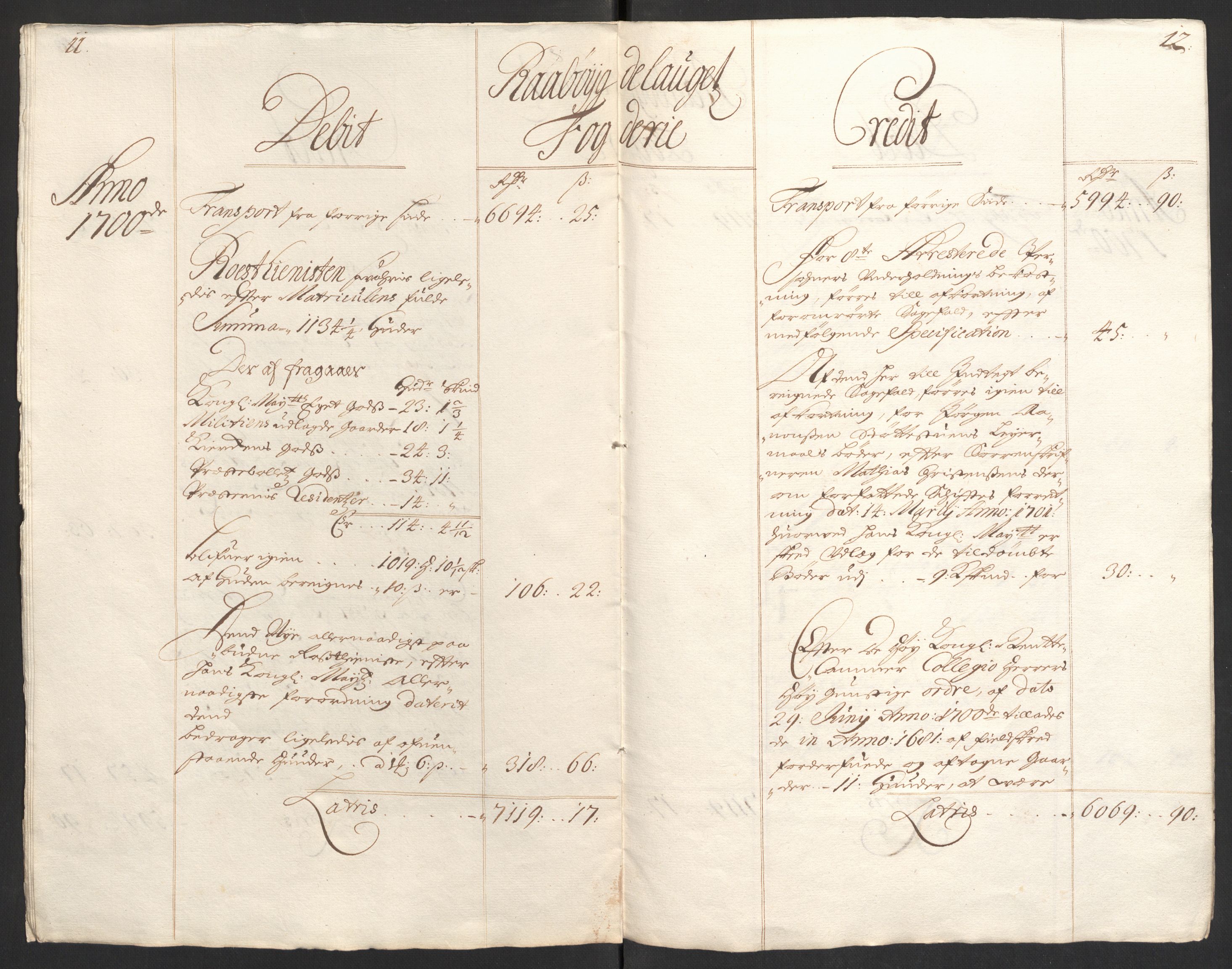 Rentekammeret inntil 1814, Reviderte regnskaper, Fogderegnskap, RA/EA-4092/R40/L2446: Fogderegnskap Råbyggelag, 1700-1702, p. 15