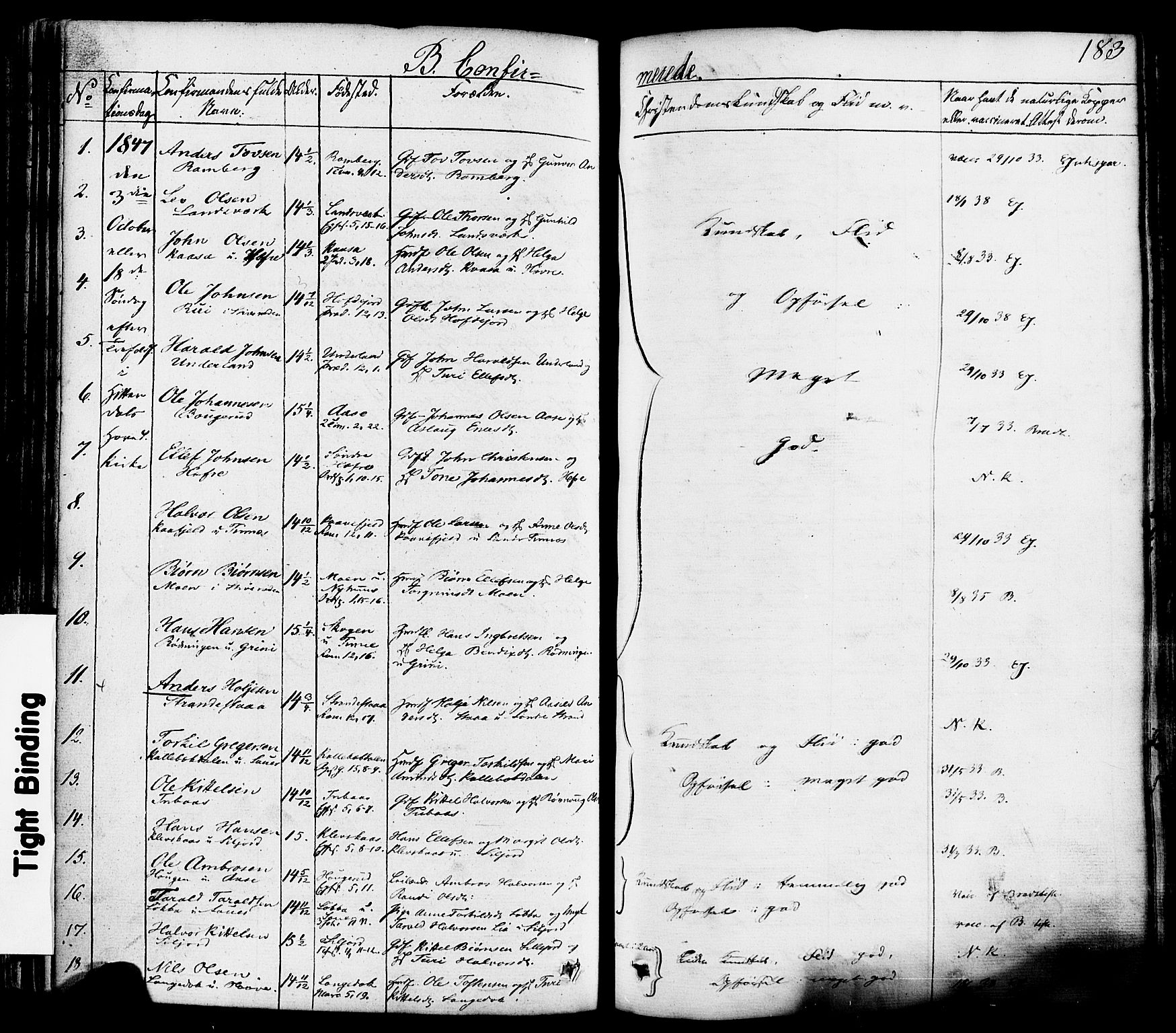 Heddal kirkebøker, AV/SAKO-A-268/F/Fa/L0006: Parish register (official) no. I 6, 1837-1854, p. 183