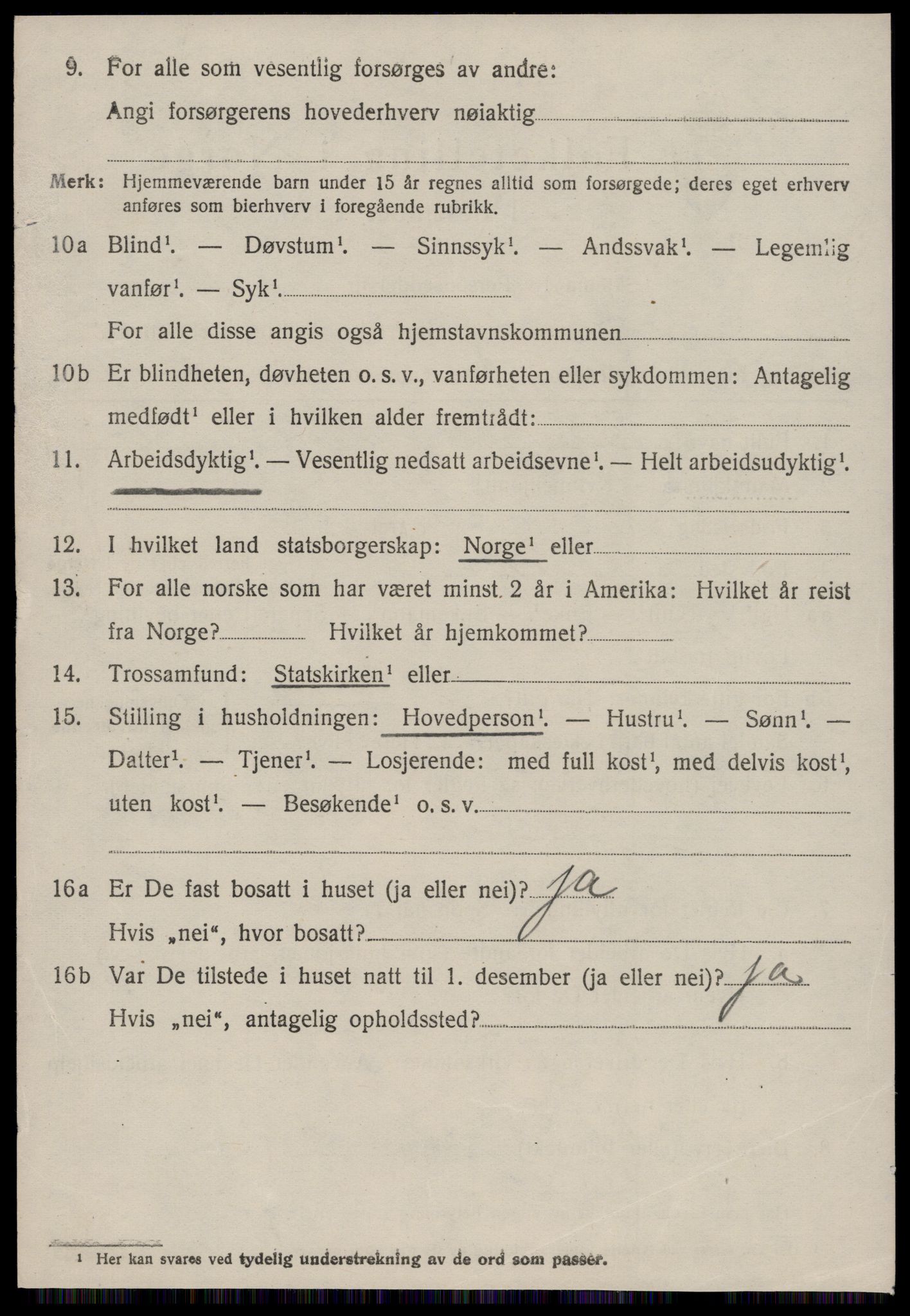 SAT, 1920 census for Borgund, 1920, p. 5995