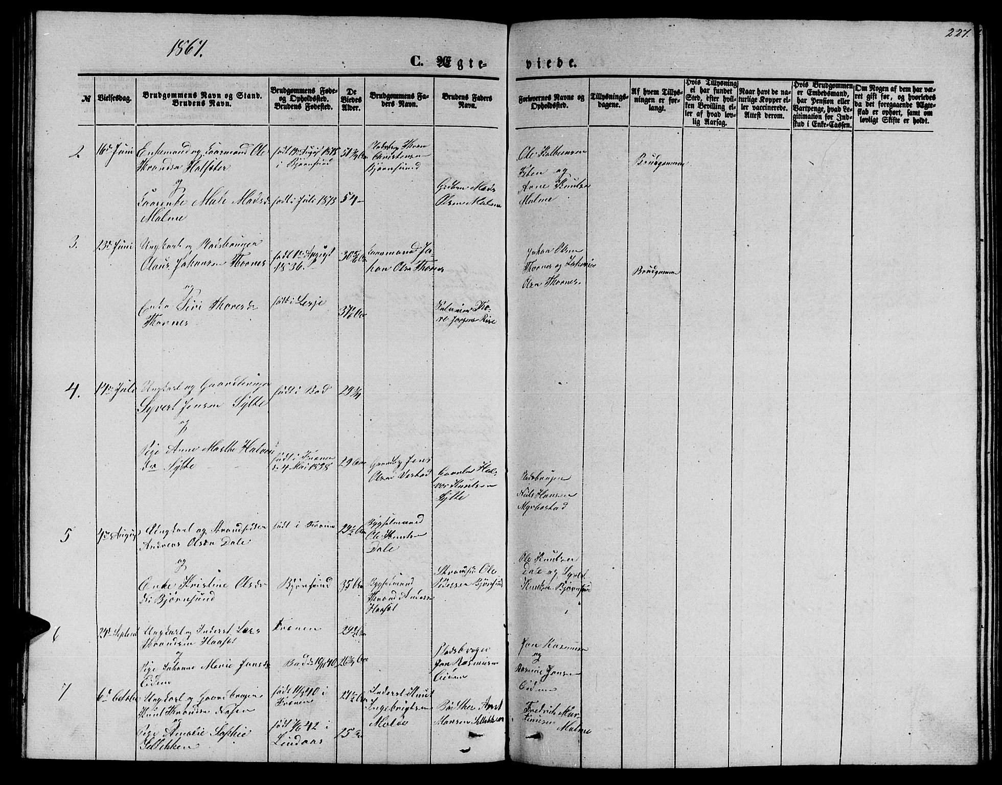 Ministerialprotokoller, klokkerbøker og fødselsregistre - Møre og Romsdal, AV/SAT-A-1454/565/L0753: Parish register (copy) no. 565C02, 1845-1870, p. 227