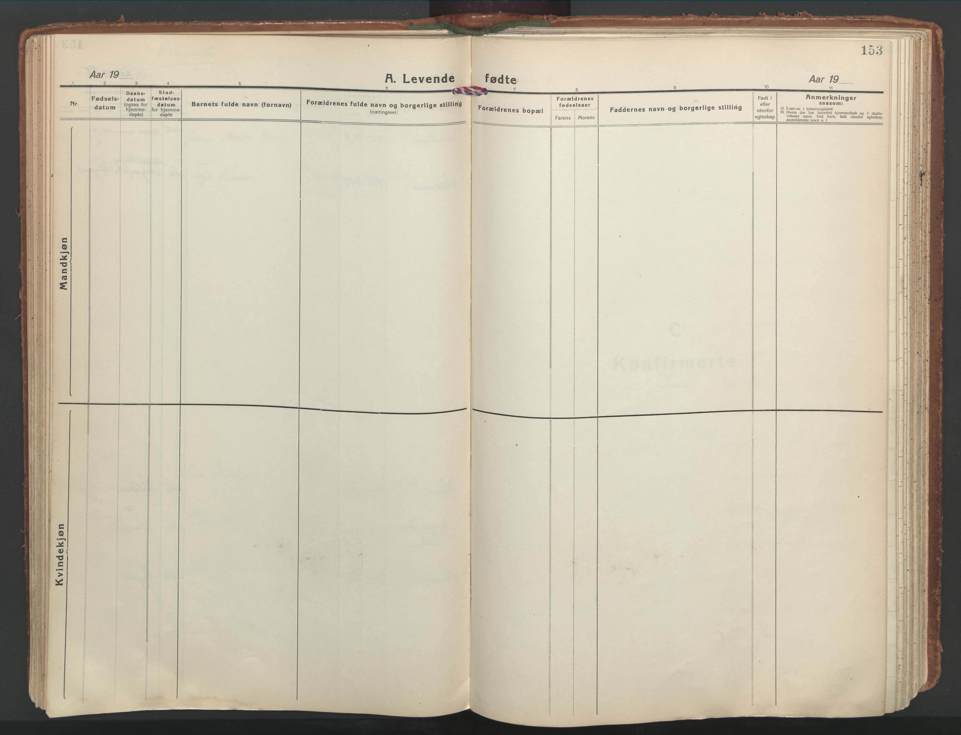 Ministerialprotokoller, klokkerbøker og fødselsregistre - Nordland, SAT/A-1459/849/L0699: Parish register (official) no. 849A10, 1924-1937, p. 153