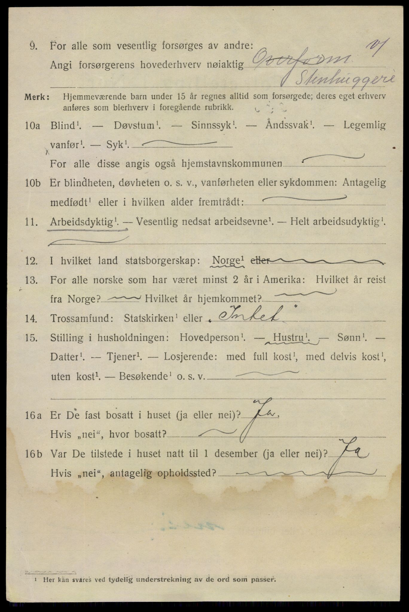 SAO, 1920 census for Fredrikstad, 1920, p. 24166