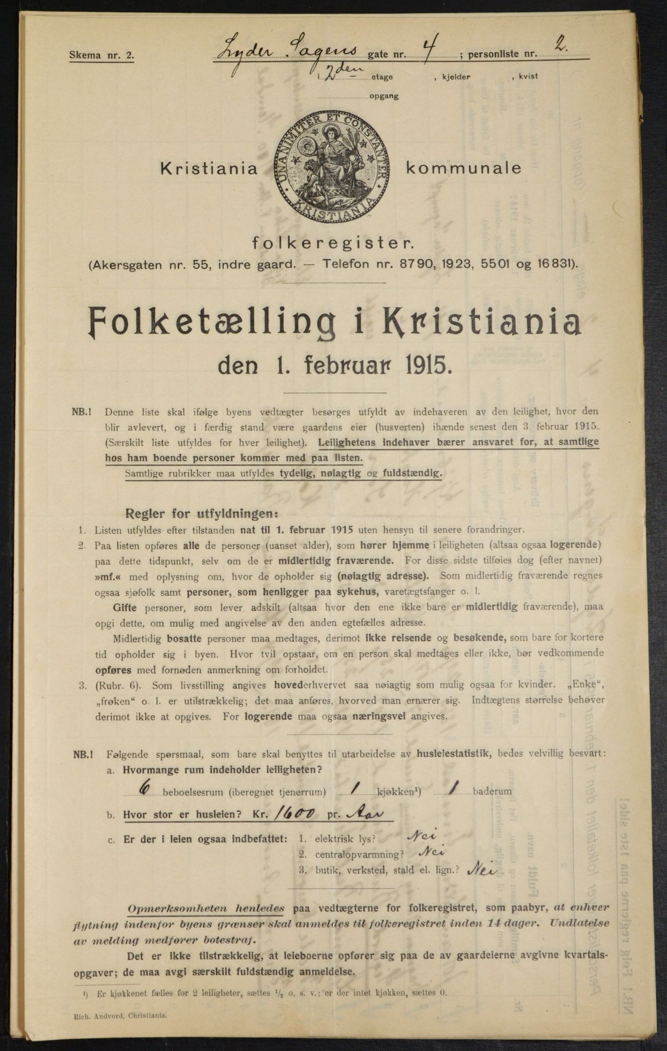 OBA, Municipal Census 1915 for Kristiania, 1915, p. 57834