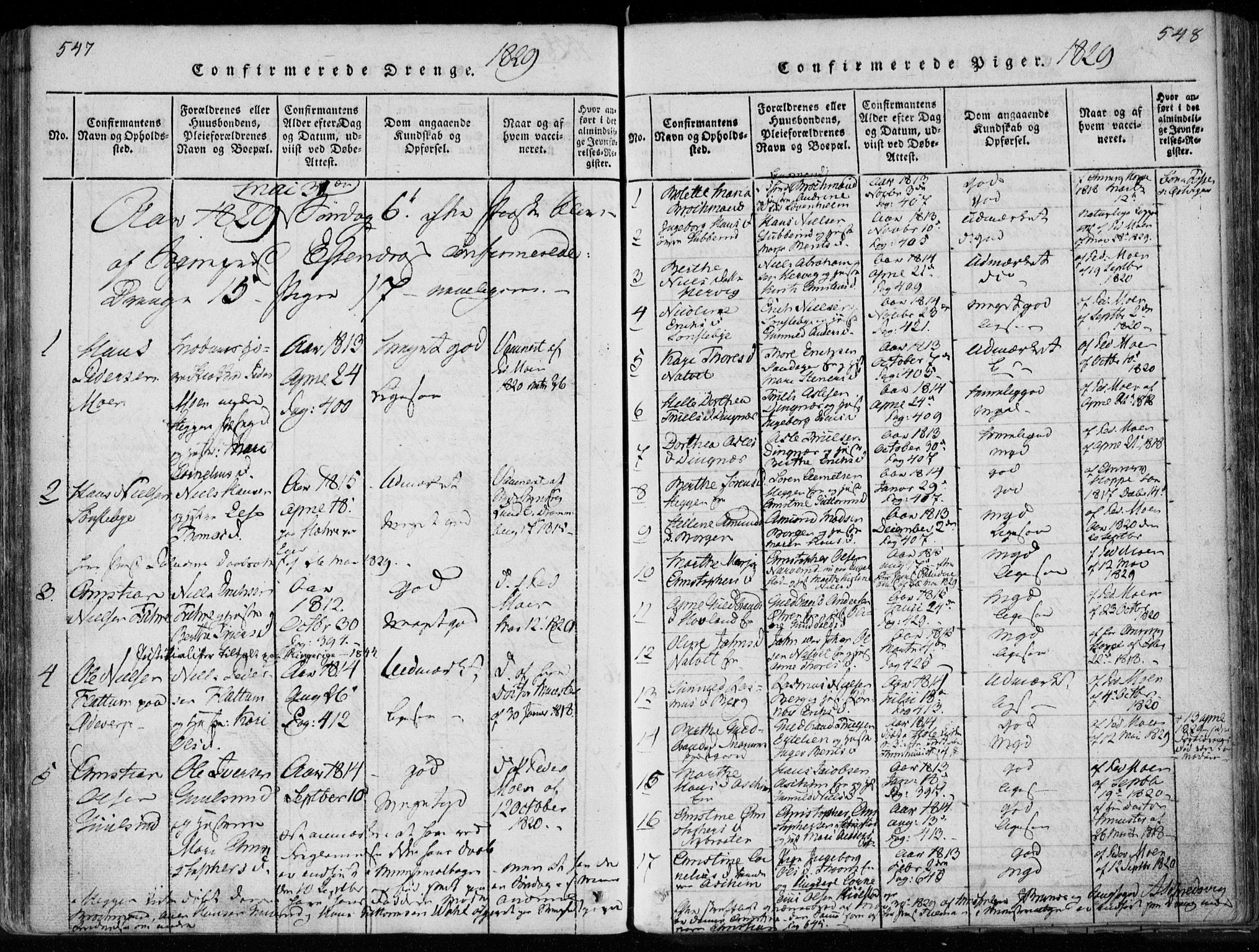 Modum kirkebøker, AV/SAKO-A-234/F/Fa/L0005: Parish register (official) no. 5, 1824-1841, p. 547-548