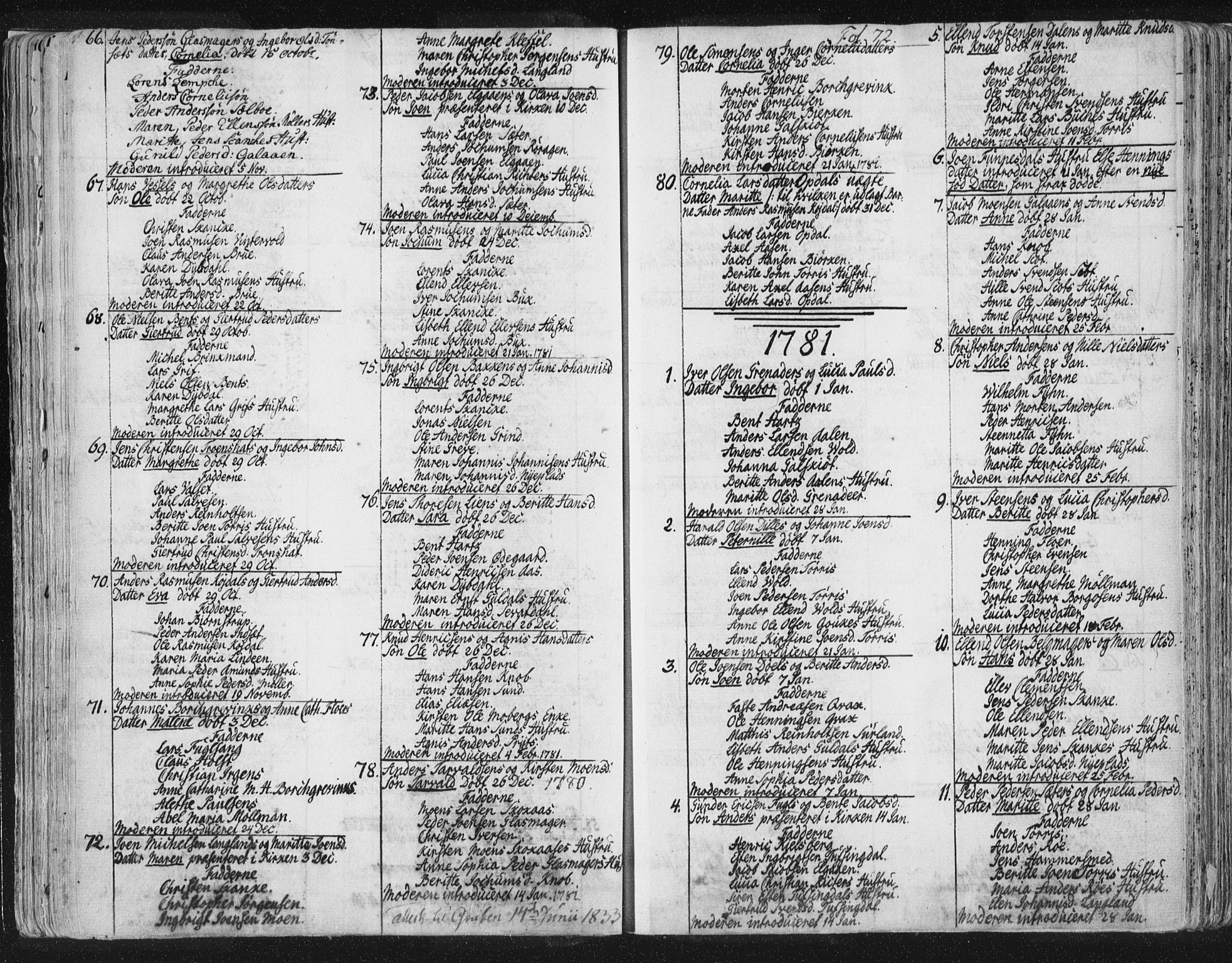 Ministerialprotokoller, klokkerbøker og fødselsregistre - Sør-Trøndelag, SAT/A-1456/681/L0926: Parish register (official) no. 681A04, 1767-1797, p. 72