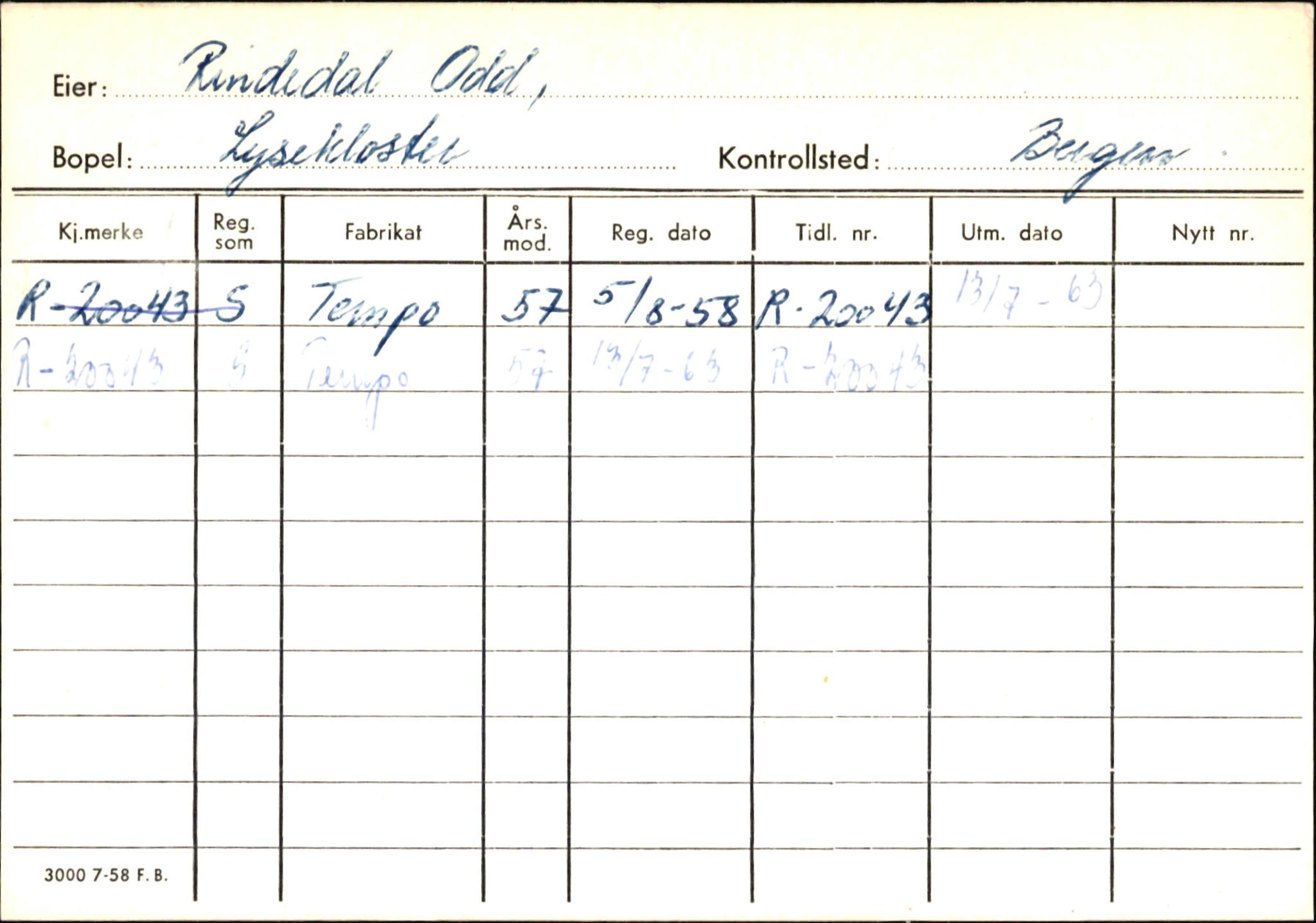 Statens vegvesen, Hordaland vegkontor, AV/SAB-A-5201/2/Ha/L0045: R-eierkort R, 1920-1971, p. 6