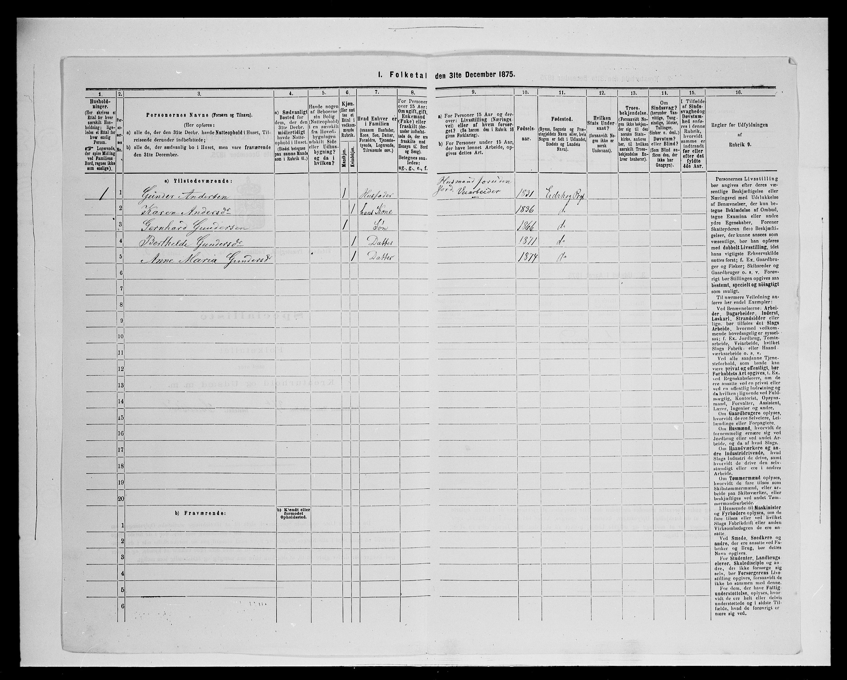 SAH, 1875 census for 0420P Eidskog, 1875, p. 677