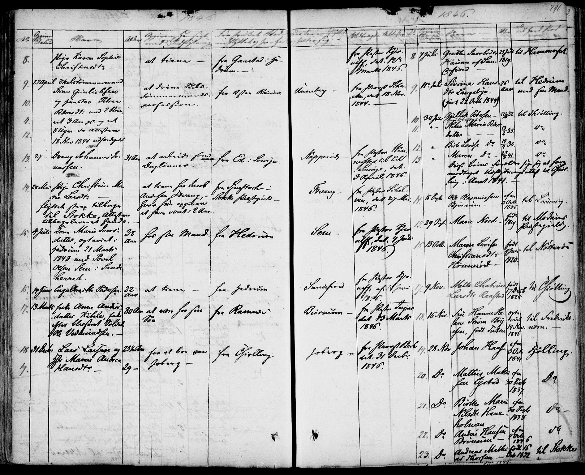 Sandar kirkebøker, SAKO/A-243/F/Fa/L0005: Parish register (official) no. 5, 1832-1847, p. 790-791