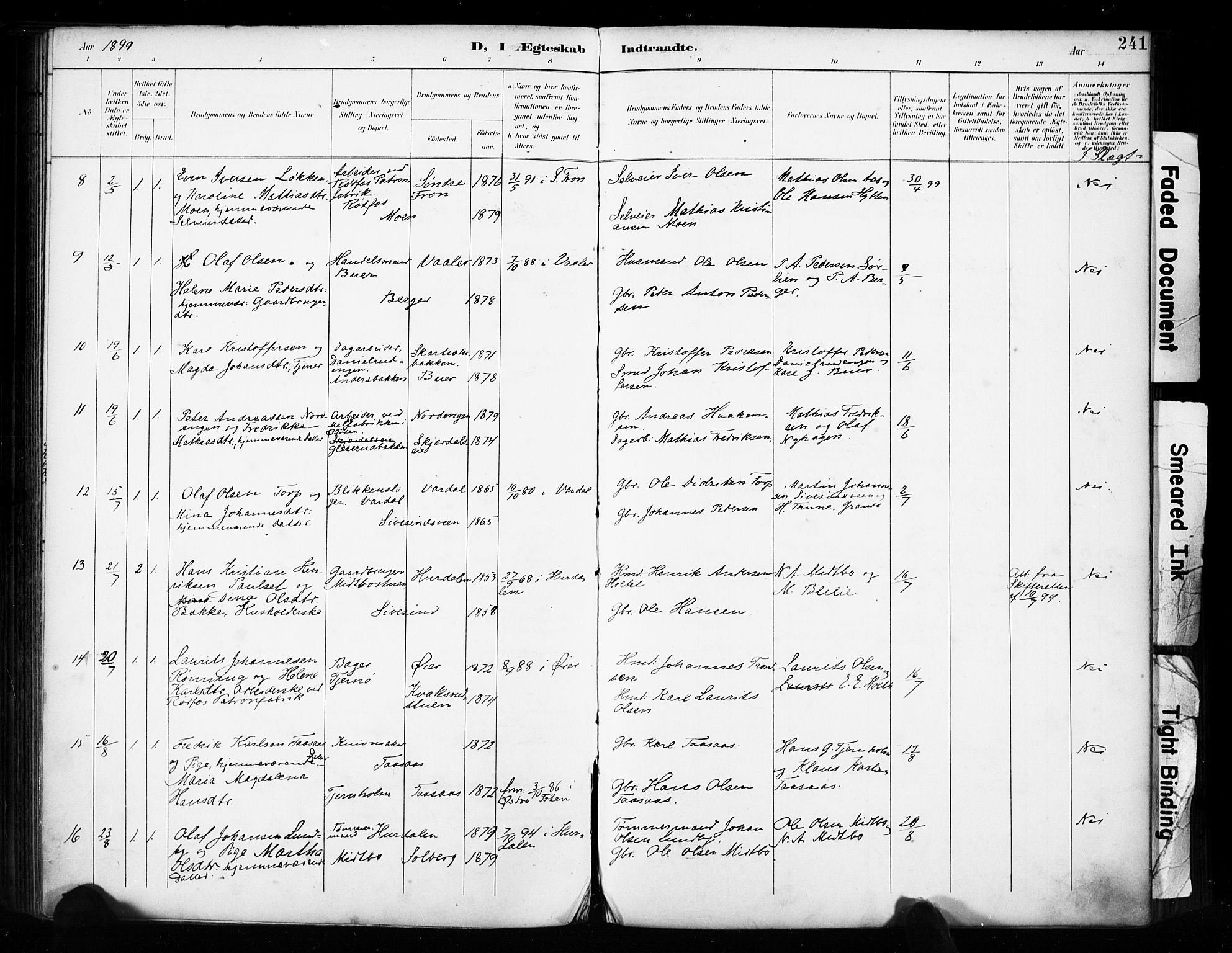 Vestre Toten prestekontor, AV/SAH-PREST-108/H/Ha/Haa/L0011: Parish register (official) no. 11, 1895-1906, p. 241