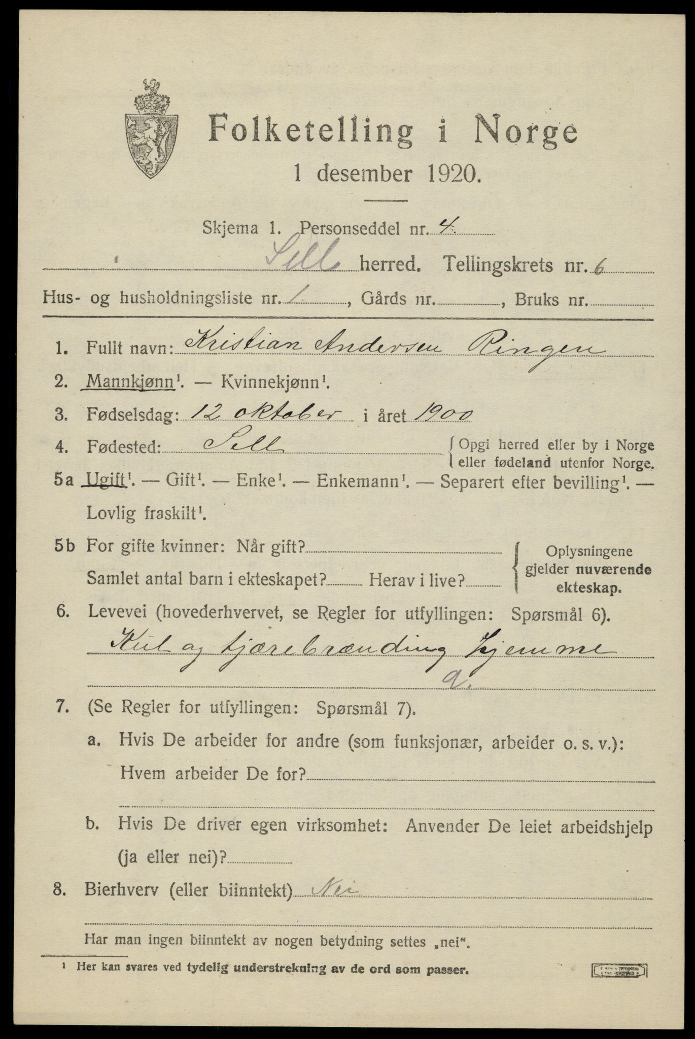 SAH, 1920 census for Sel, 1920, p. 5426