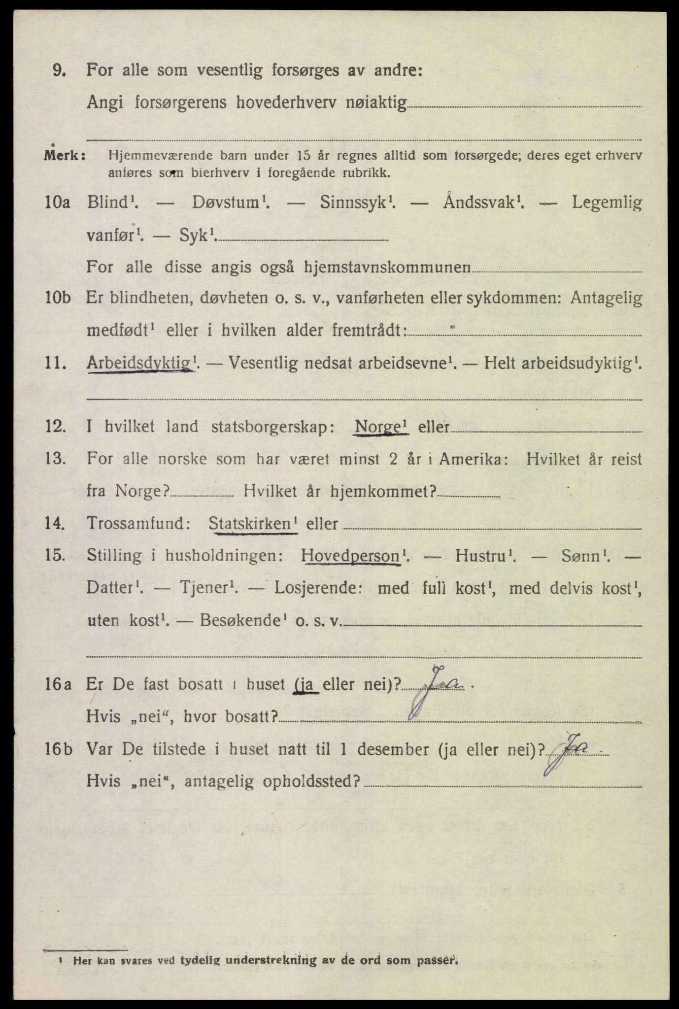 SAK, 1920 census for Sør-Audnedal, 1920, p. 5924