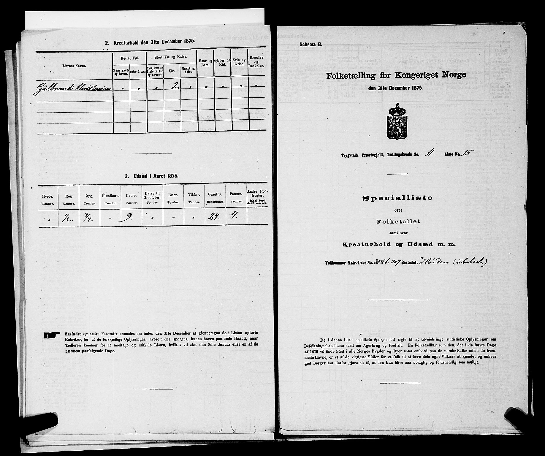 RA, 1875 census for 0122P Trøgstad, 1875, p. 1246