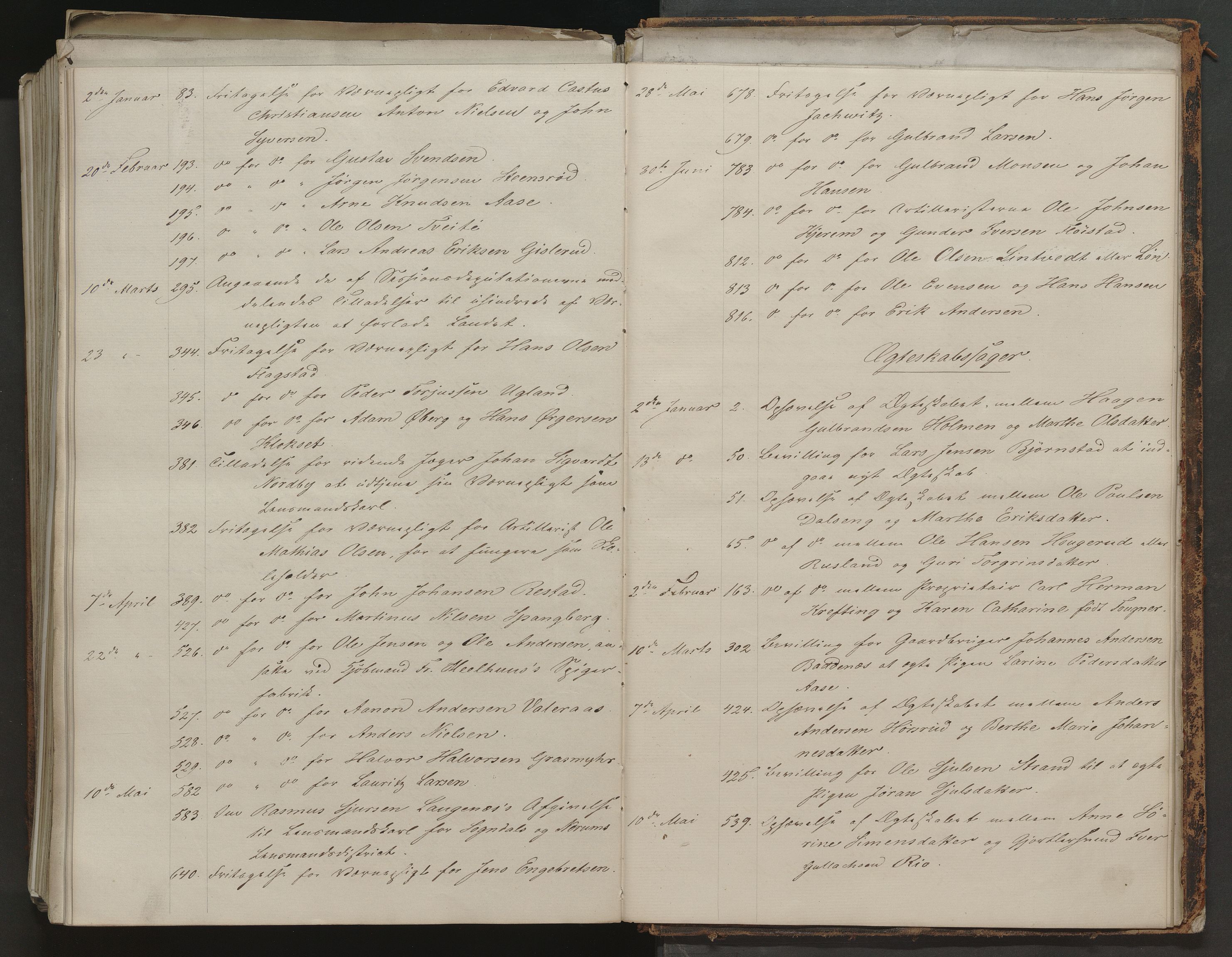 Statsrådssekretariatet, AV/RA-S-1001/A/Ab/L0075: Kgl. res. 1. halvår, 1852