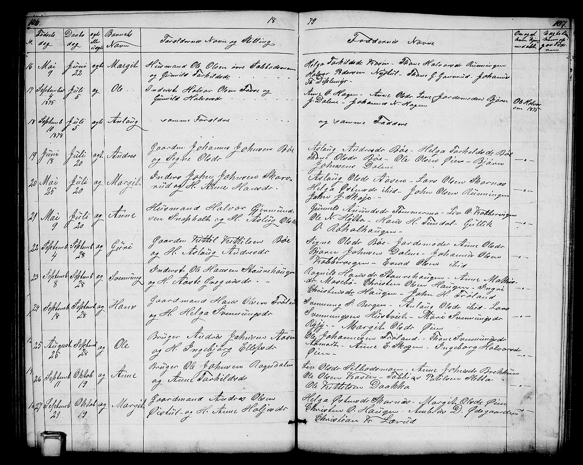 Hjartdal kirkebøker, SAKO/A-270/G/Gb/L0002: Parish register (copy) no. II 2, 1854-1884, p. 106-107