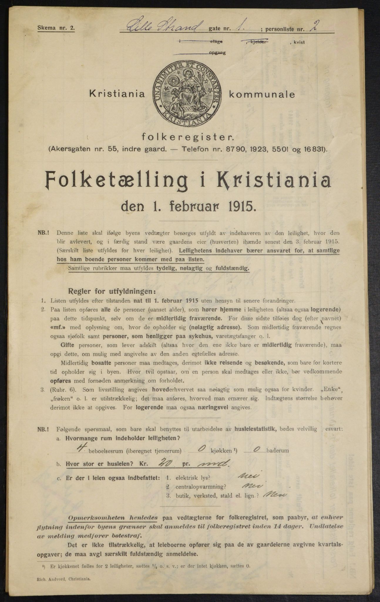 OBA, Municipal Census 1915 for Kristiania, 1915, p. 57070