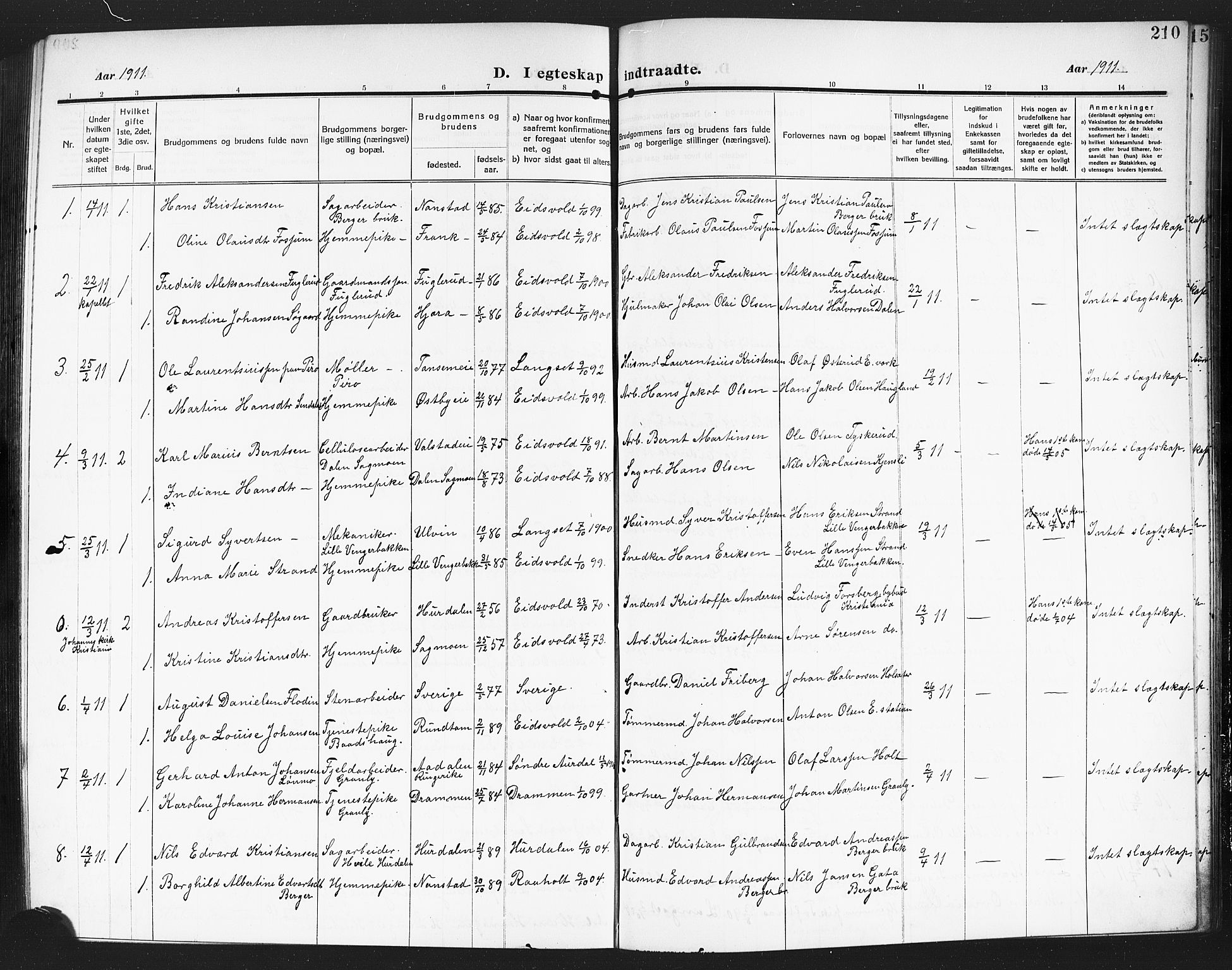 Eidsvoll prestekontor Kirkebøker, SAO/A-10888/G/Ga/L0008: Parish register (copy) no. I 8, 1909-1918, p. 210
