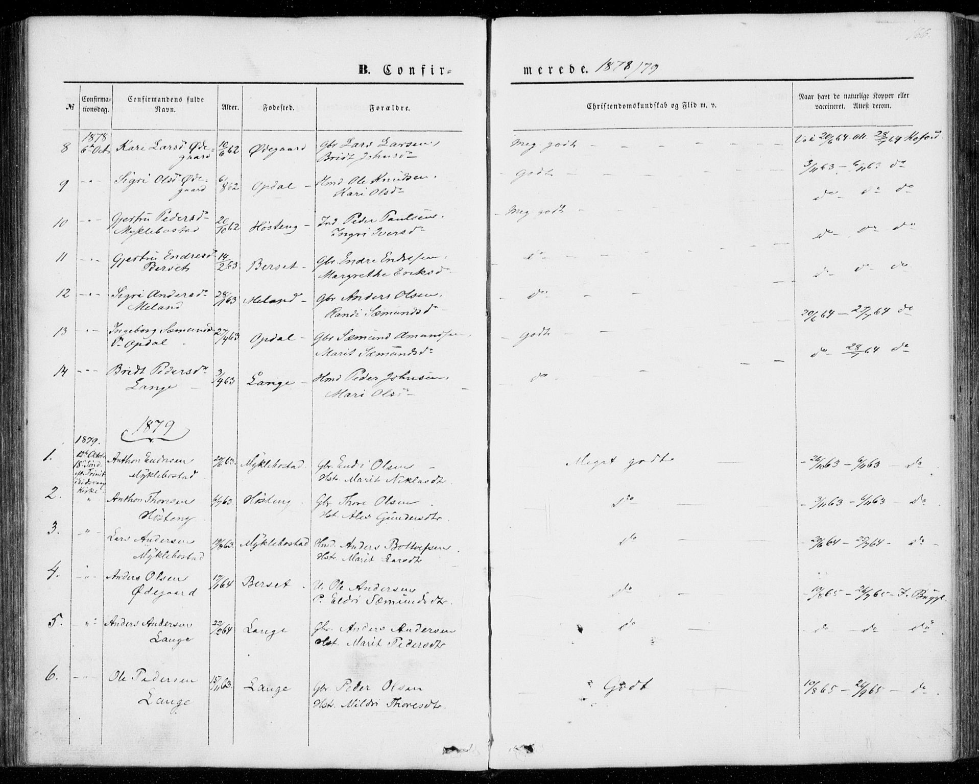 Ministerialprotokoller, klokkerbøker og fødselsregistre - Møre og Romsdal, SAT/A-1454/554/L0643: Parish register (official) no. 554A01, 1846-1879, p. 166