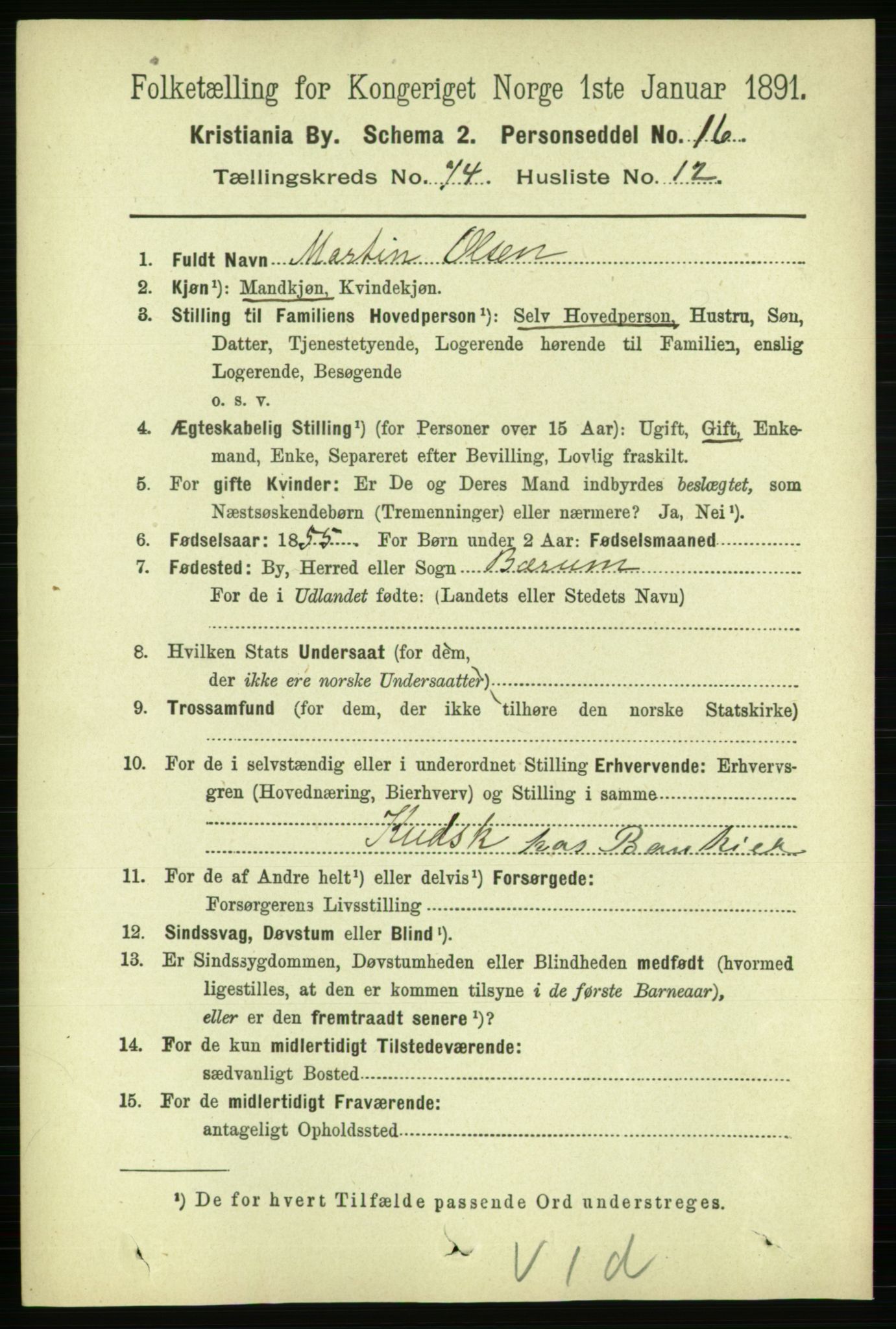 RA, 1891 census for 0301 Kristiania, 1891, p. 39765