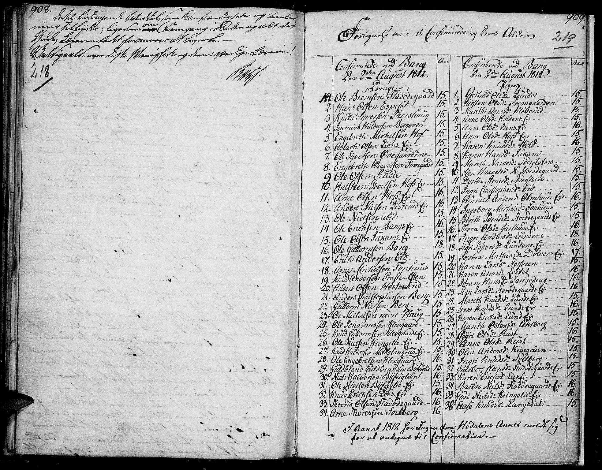 Sør-Aurdal prestekontor, SAH/PREST-128/H/Ha/Haa/L0001: Parish register (official) no. 1, 1807-1815, p. 218-219