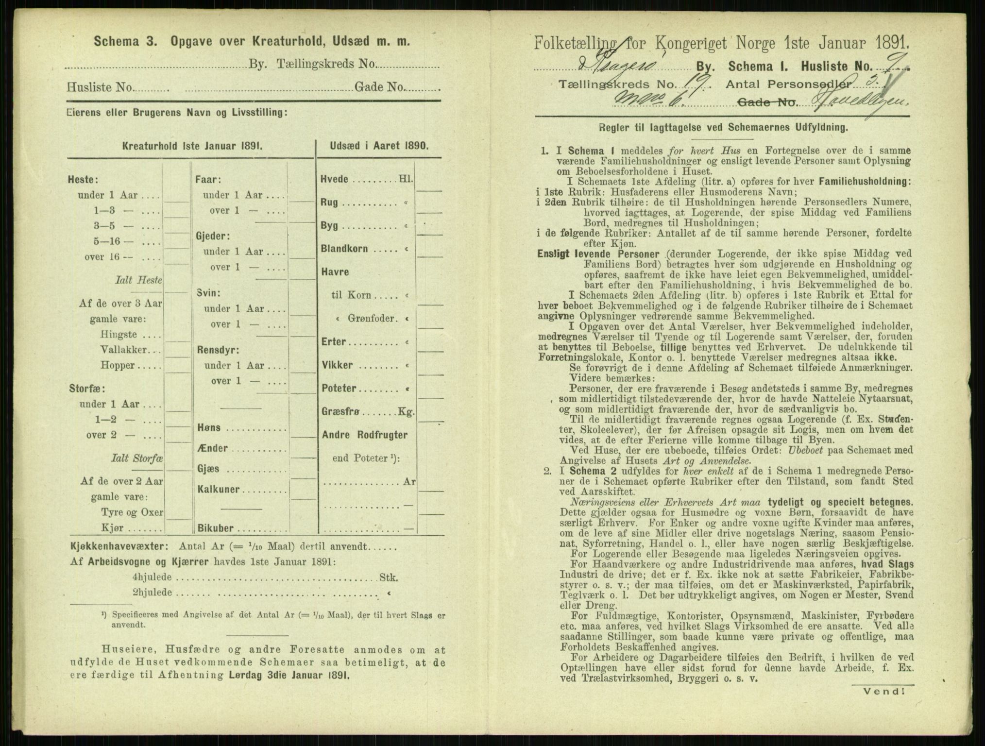 RA, 1891 census for 0801 Kragerø, 1891, p. 812