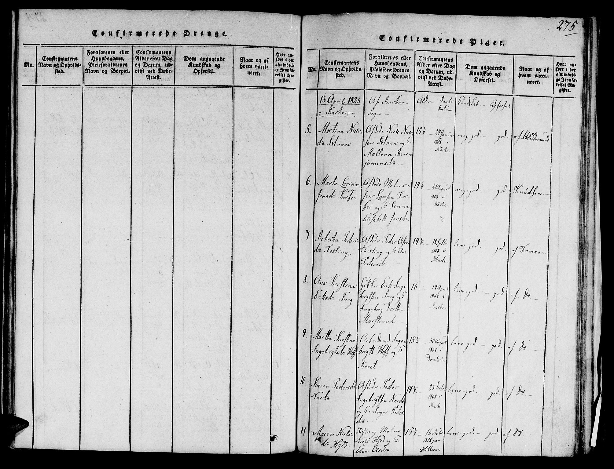 Ministerialprotokoller, klokkerbøker og fødselsregistre - Sør-Trøndelag, SAT/A-1456/606/L0283: Parish register (official) no. 606A03 /1, 1818-1823, p. 275