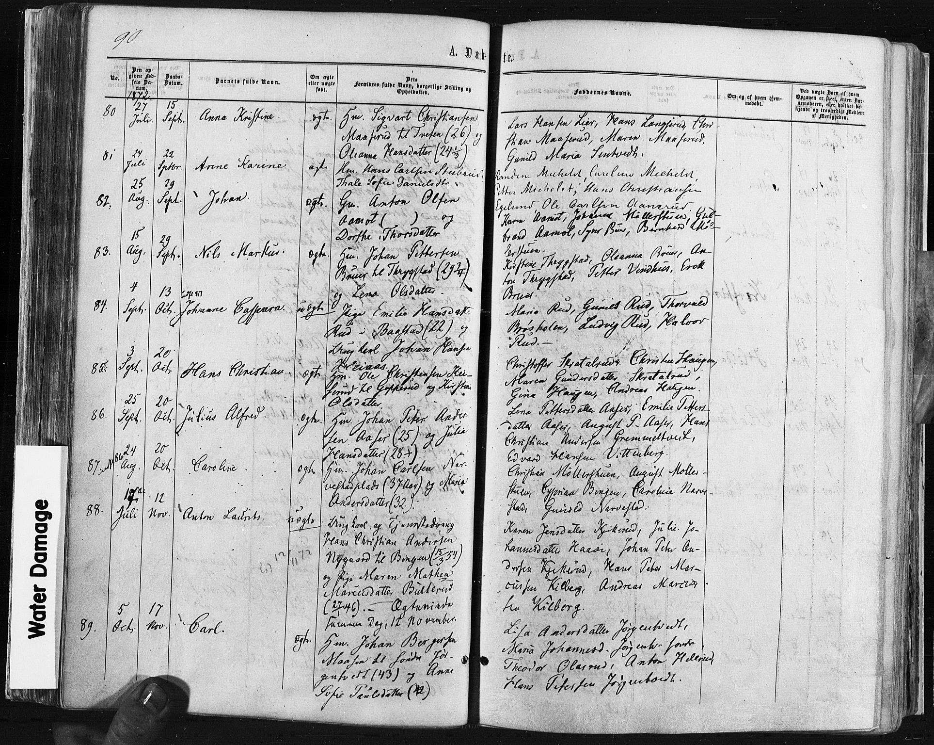 Trøgstad prestekontor Kirkebøker, AV/SAO-A-10925/F/Fa/L0009: Parish register (official) no. I 9, 1865-1877, p. 90