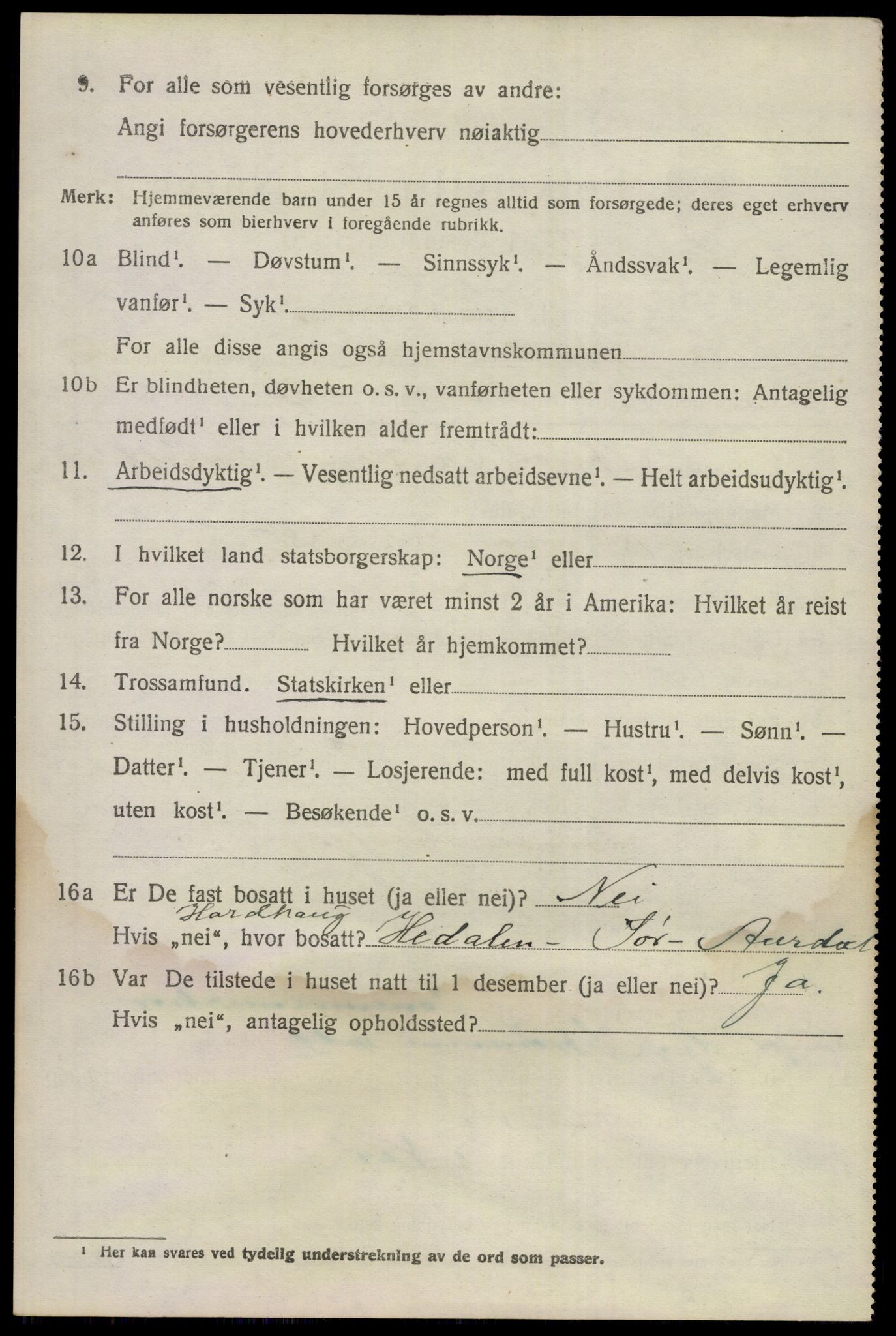 SAKO, 1920 census for Ådal, 1920, p. 7657