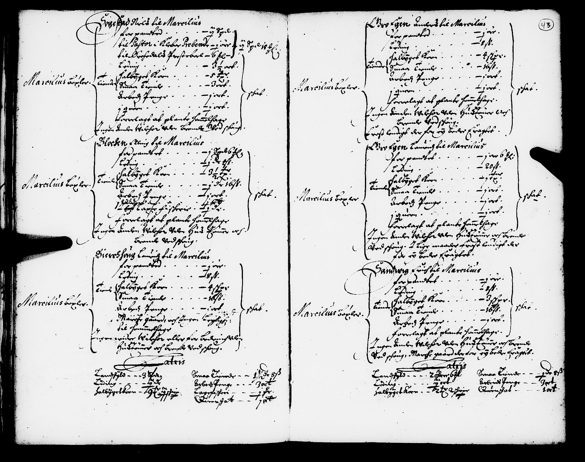 Rentekammeret inntil 1814, Realistisk ordnet avdeling, AV/RA-EA-4070/N/Nb/Nba/L0050: Orkdal fogderi, 1666, p. 42b-43a