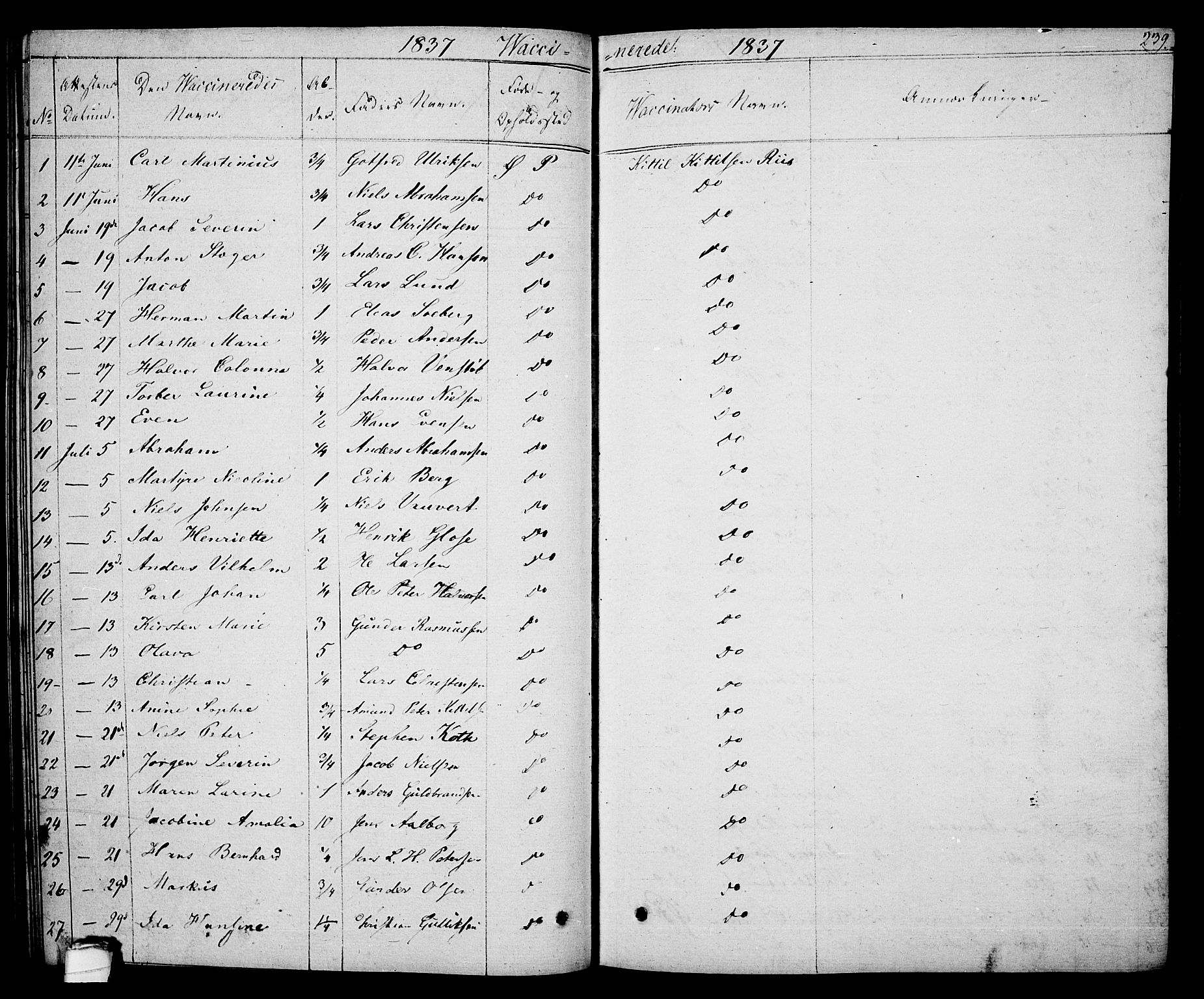 Porsgrunn kirkebøker , SAKO/A-104/F/Fa/L0005: Parish register (official) no. 5, 1828-1840, p. 239