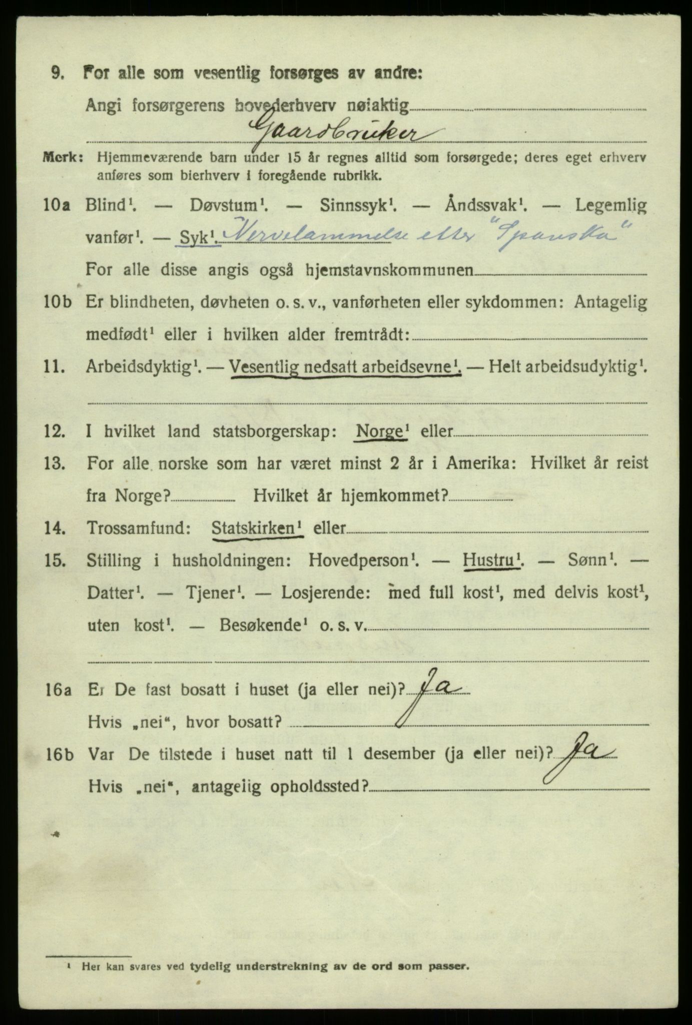 SAB, 1920 census for Modalen, 1920, p. 1457