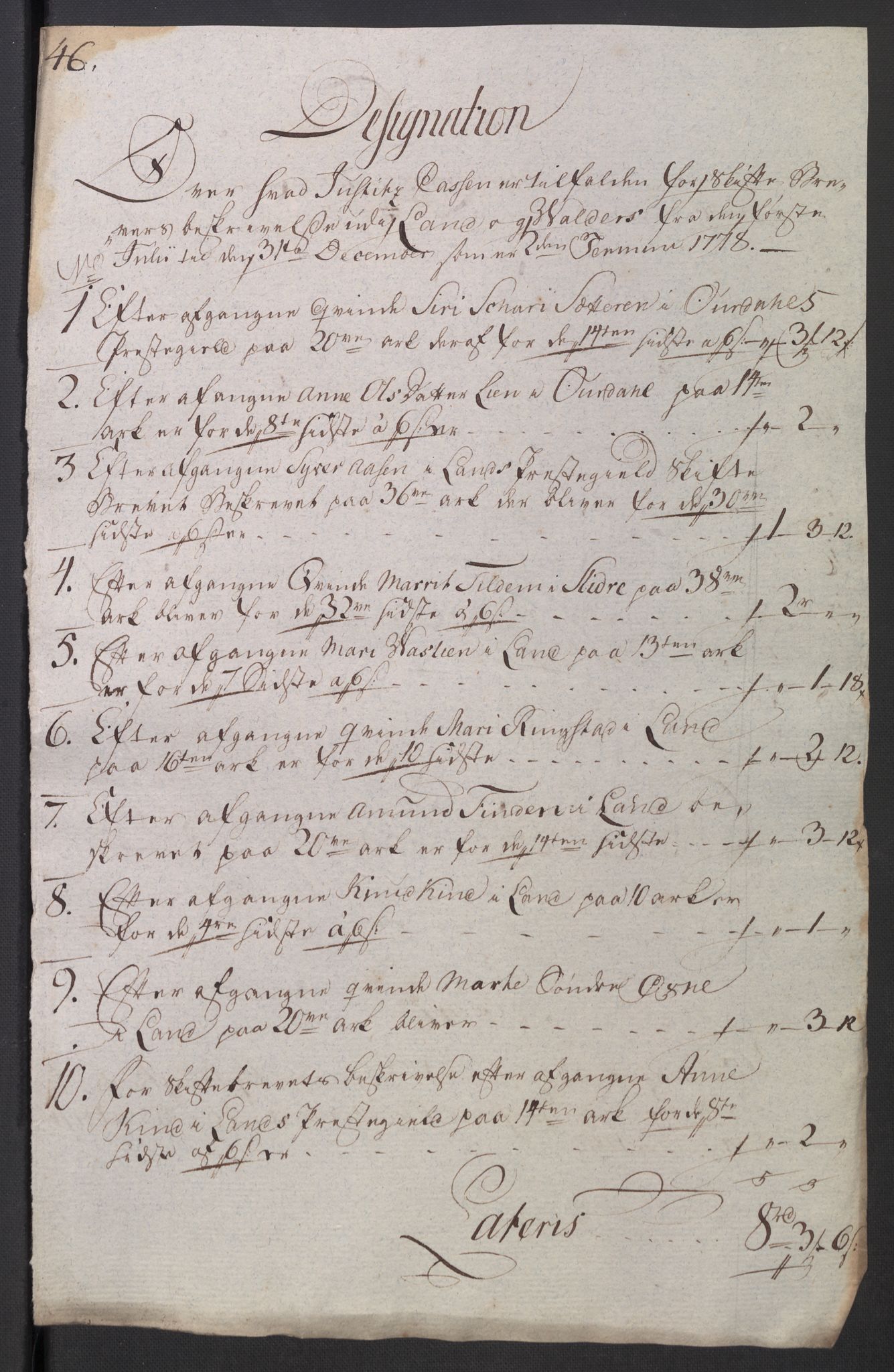 Rentekammeret inntil 1814, Reviderte regnskaper, Mindre regnskaper, AV/RA-EA-4068/Rb/L0014: Opplands amt, 1771-1779, p. 847