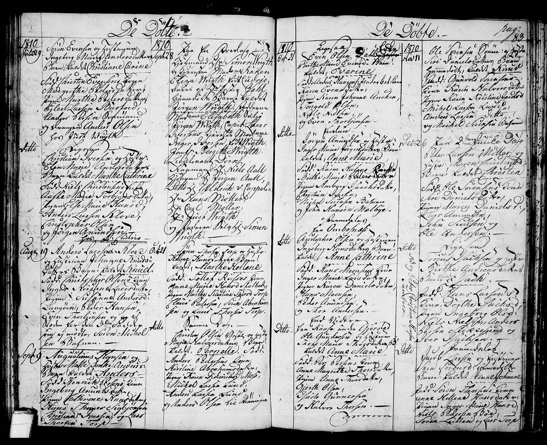 Langesund kirkebøker, SAKO/A-280/G/Ga/L0002: Parish register (copy) no. 2, 1801-1815, p. 83