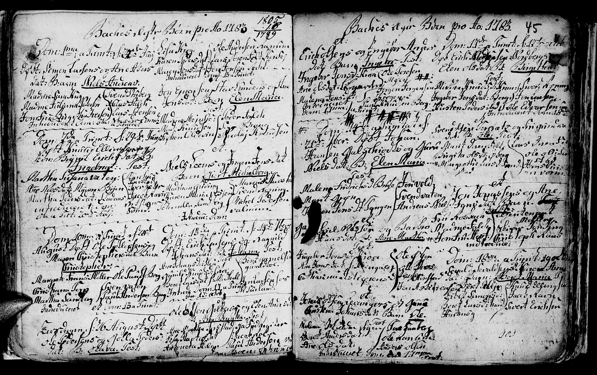 Ministerialprotokoller, klokkerbøker og fødselsregistre - Sør-Trøndelag, AV/SAT-A-1456/604/L0218: Parish register (copy) no. 604C01, 1754-1819, p. 45