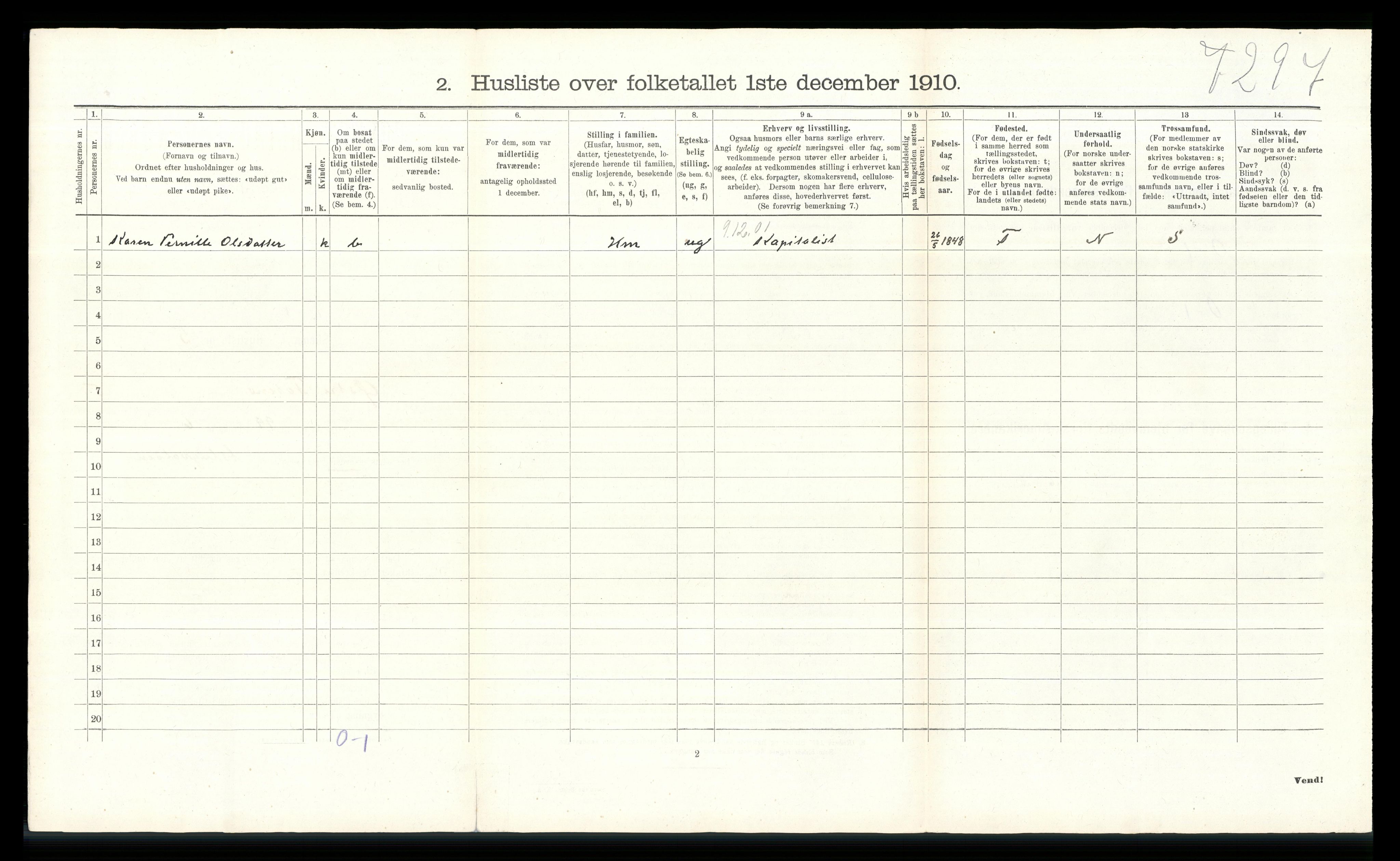 RA, 1910 census for Østre Toten, 1910, p. 1362