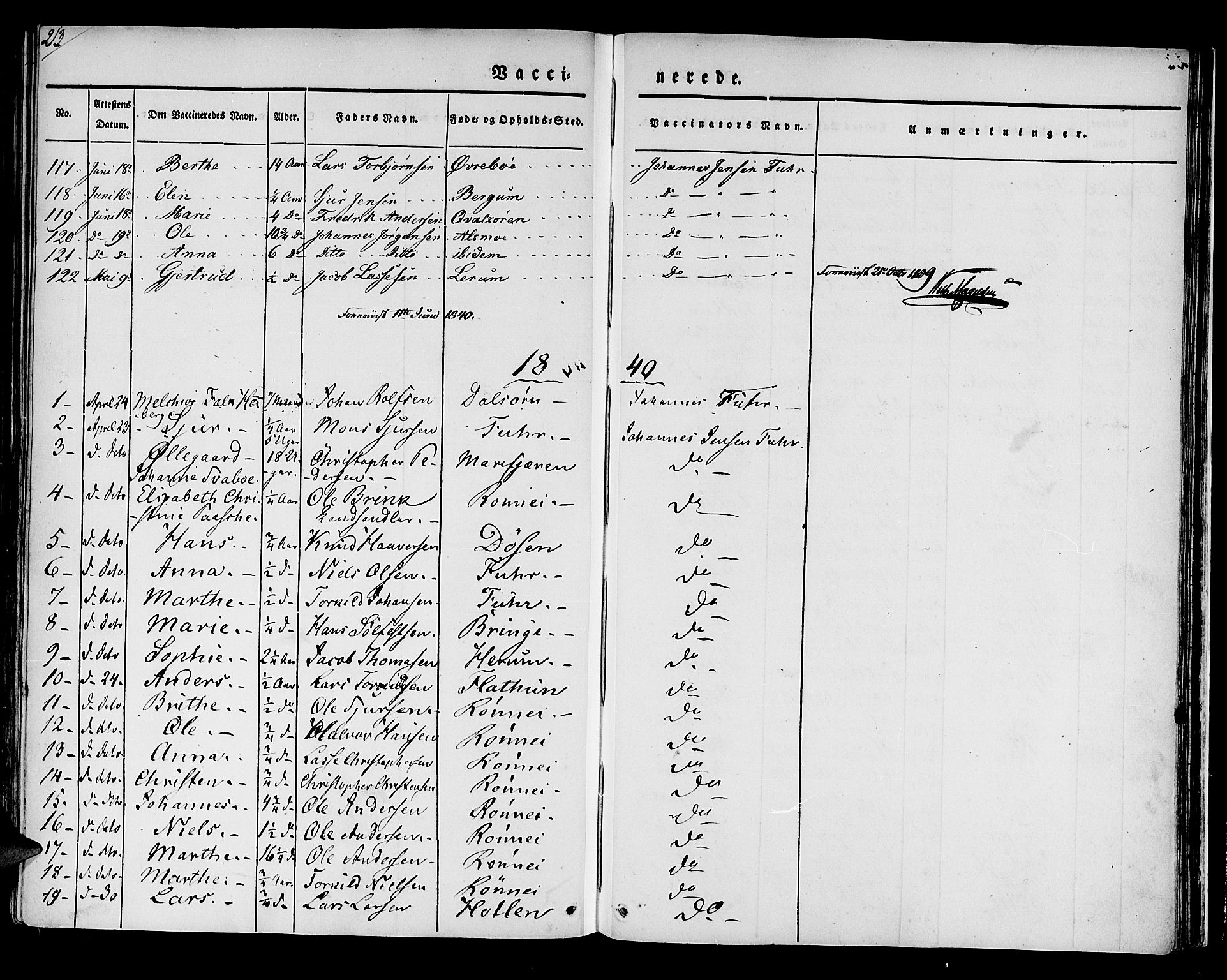 Luster sokneprestembete, SAB/A-81101/H/Haa/Haaa/L0005: Parish register (official) no. A 5, 1831-1841, p. 213