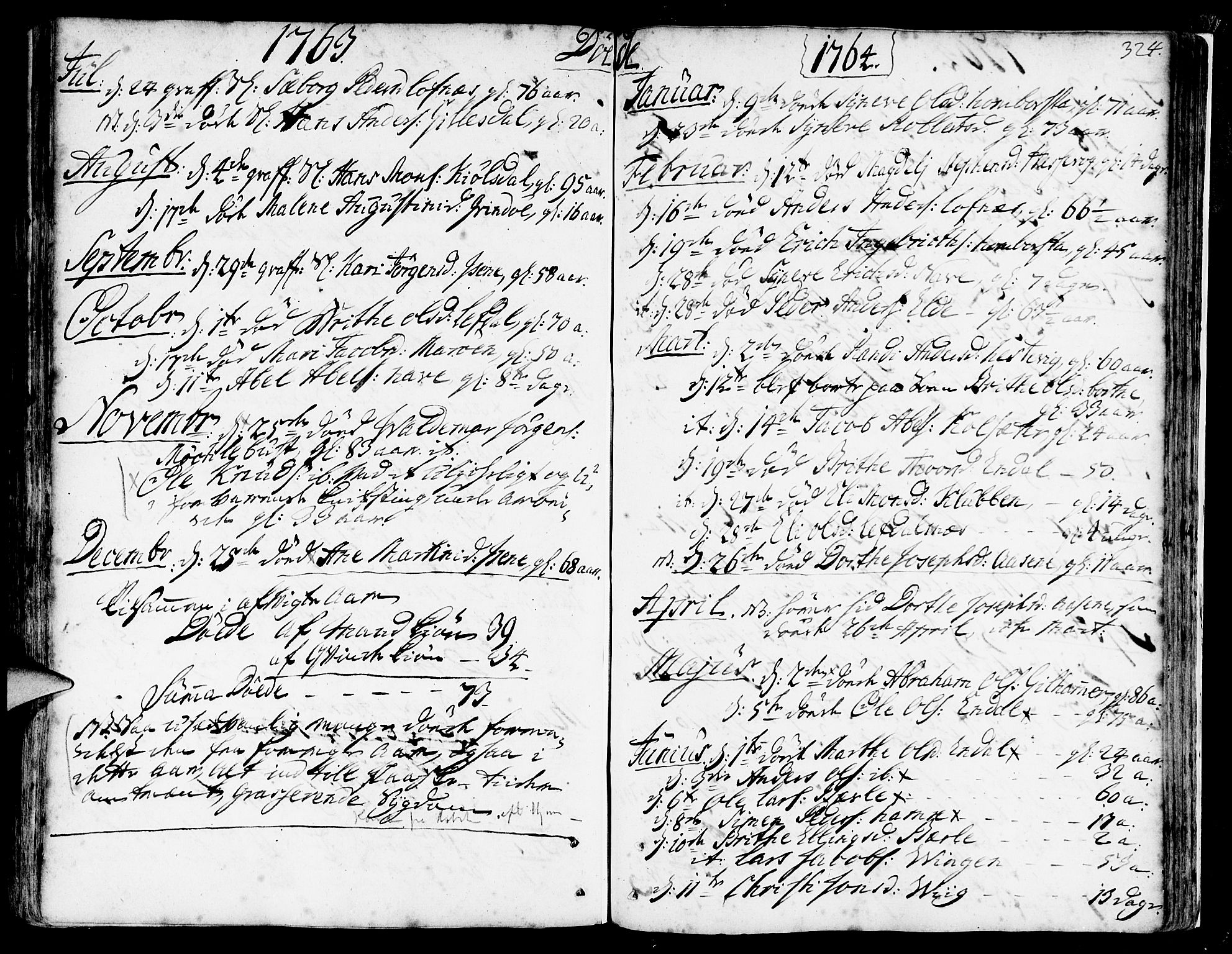 Davik sokneprestembete, SAB/A-79701/H/Haa/Haaa/L0002: Parish register (official) no. A 2, 1742-1816, p. 324