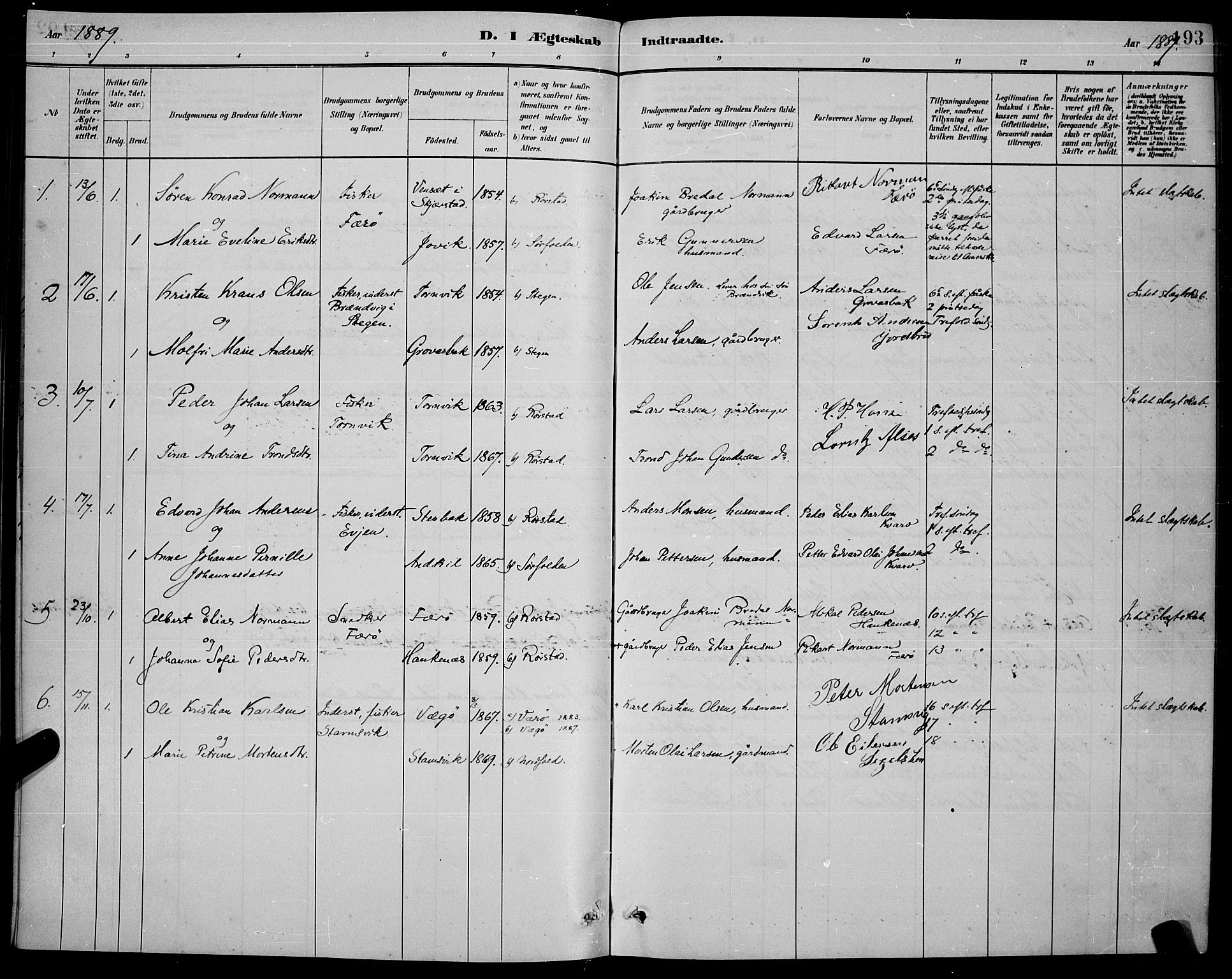 Ministerialprotokoller, klokkerbøker og fødselsregistre - Nordland, AV/SAT-A-1459/853/L0772: Parish register (official) no. 853A11, 1881-1900, p. 193