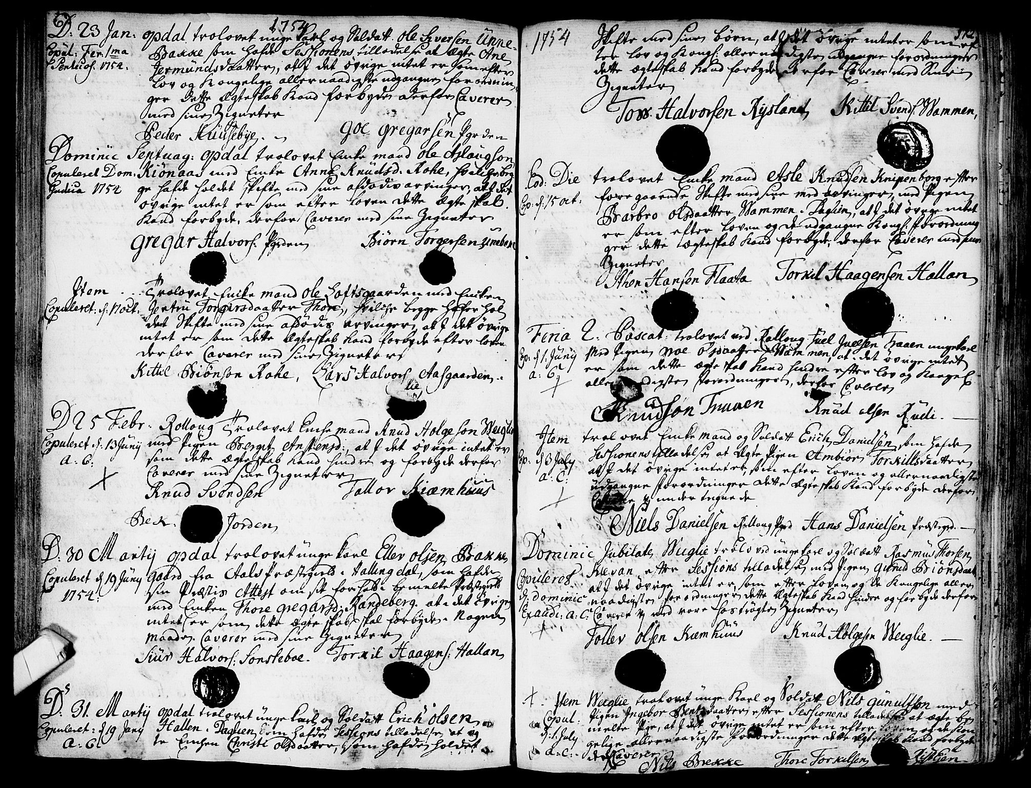 Rollag kirkebøker, SAKO/A-240/F/Fa/L0003: Parish register (official) no. I 3, 1743-1778, p. 172