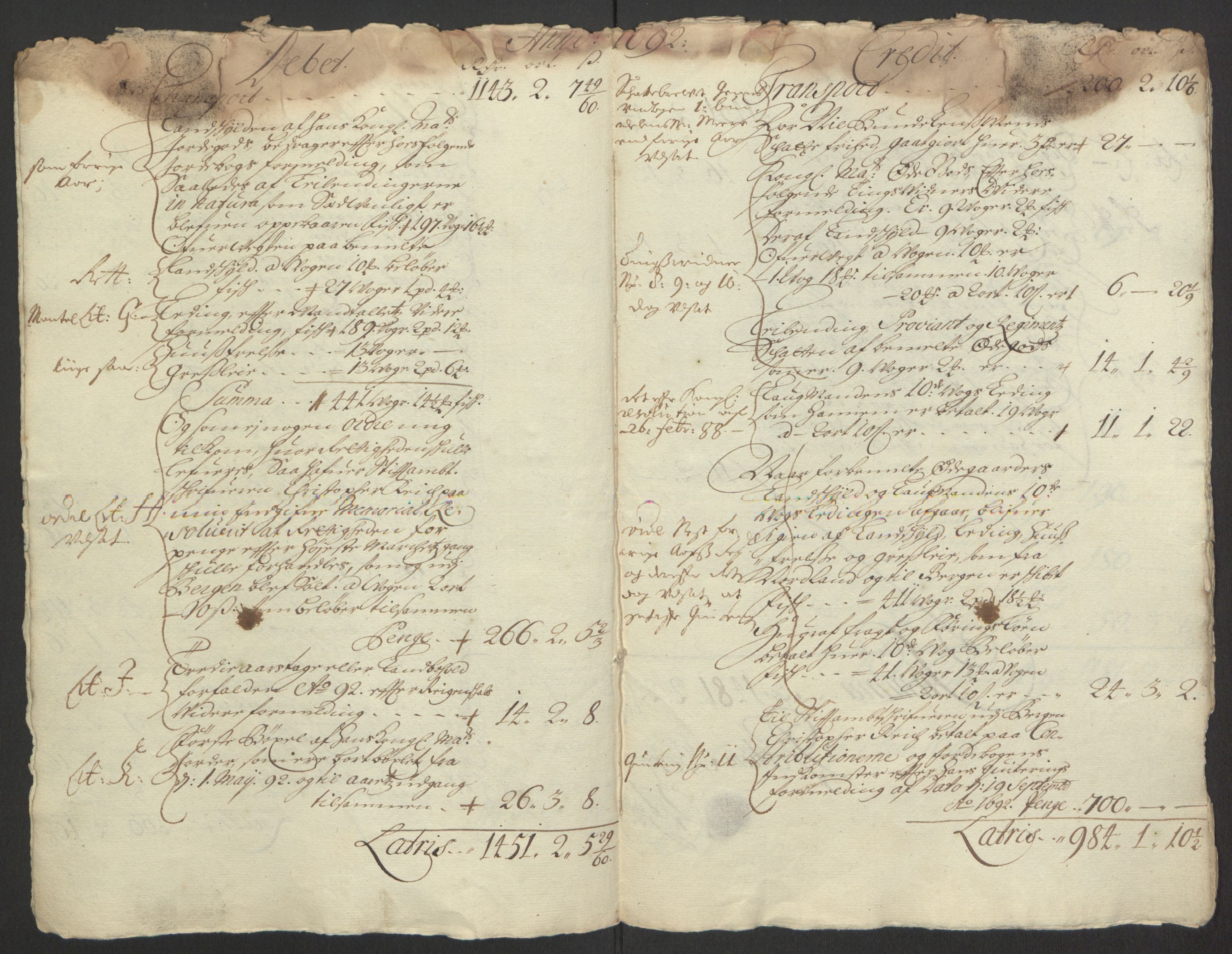 Rentekammeret inntil 1814, Reviderte regnskaper, Fogderegnskap, RA/EA-4092/R67/L4676: Fogderegnskap Vesterålen, Andenes og Lofoten, 1691-1693, p. 94