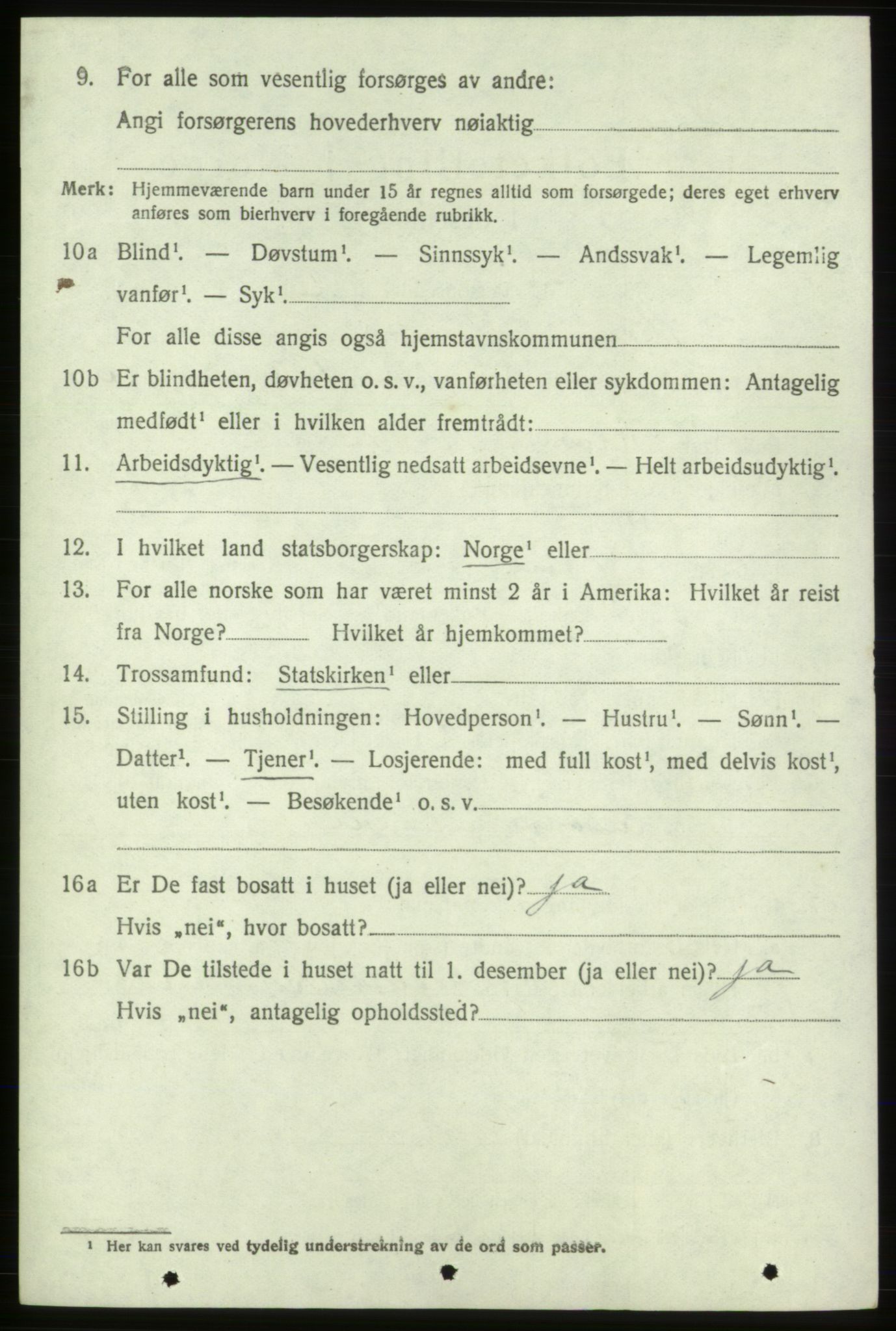 SAB, 1920 census for Skånevik, 1920, p. 3164