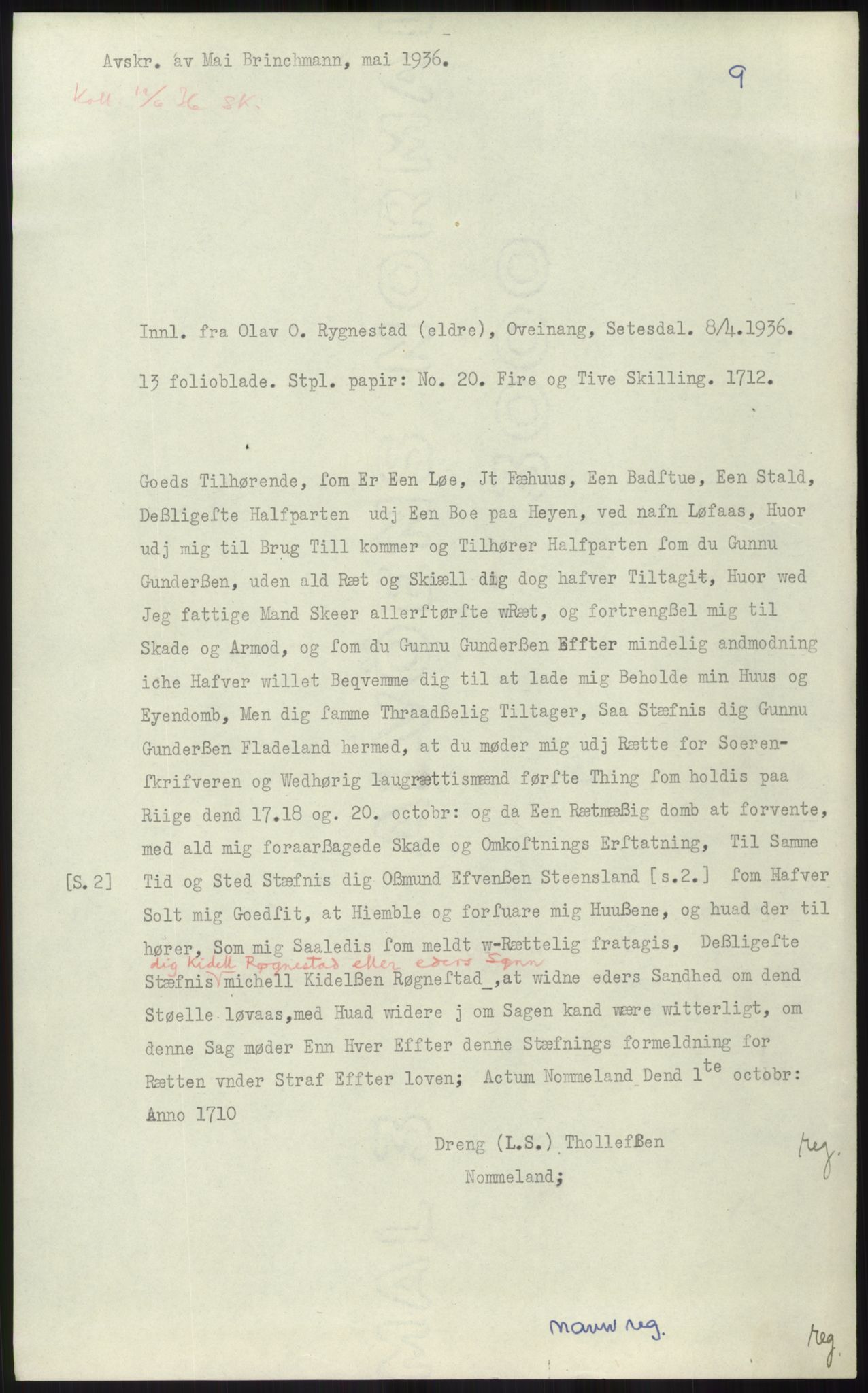 Samlinger til kildeutgivelse, Diplomavskriftsamlingen, RA/EA-4053/H/Ha, p. 1723