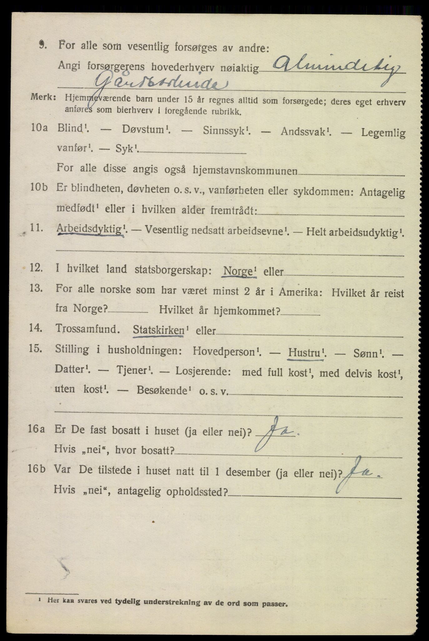 SAH, 1920 census for Østre Gausdal, 1920, p. 5827