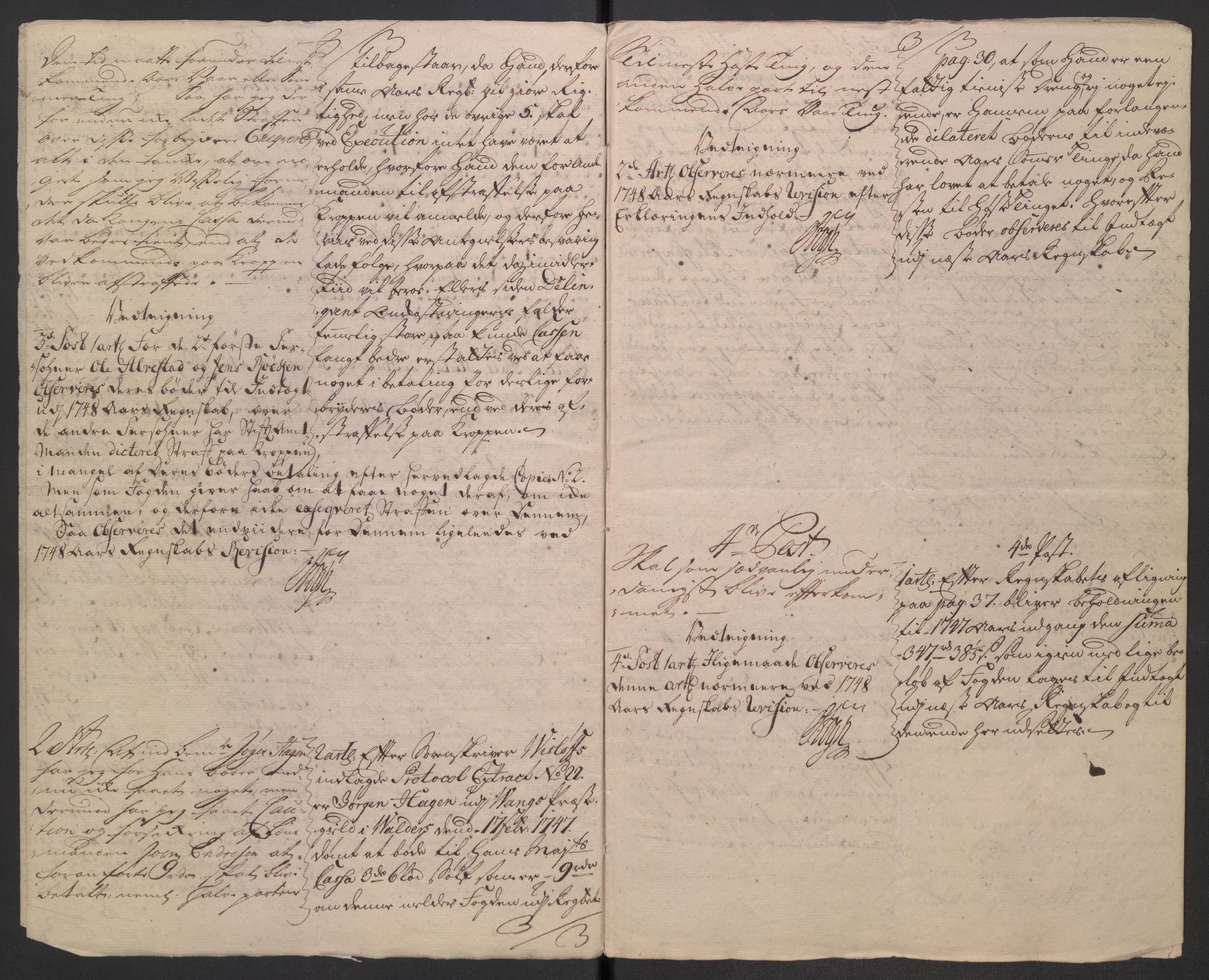 Rentekammeret inntil 1814, Reviderte regnskaper, Fogderegnskap, RA/EA-4092/R18/L1346: Fogderegnskap Hadeland, Toten og Valdres, 1747-1748, p. 251
