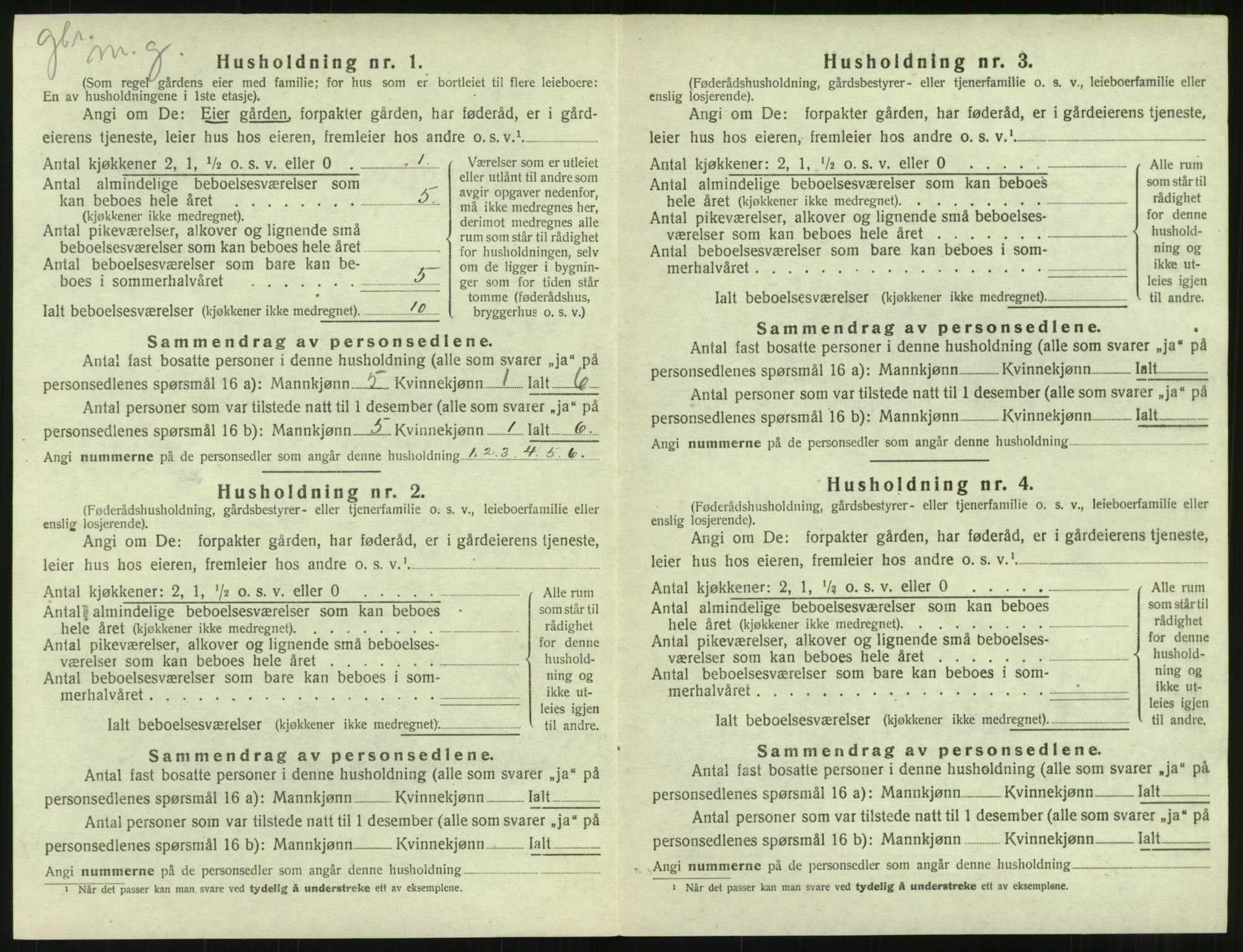 SAT, 1920 census for Bolsøy, 1920, p. 1476