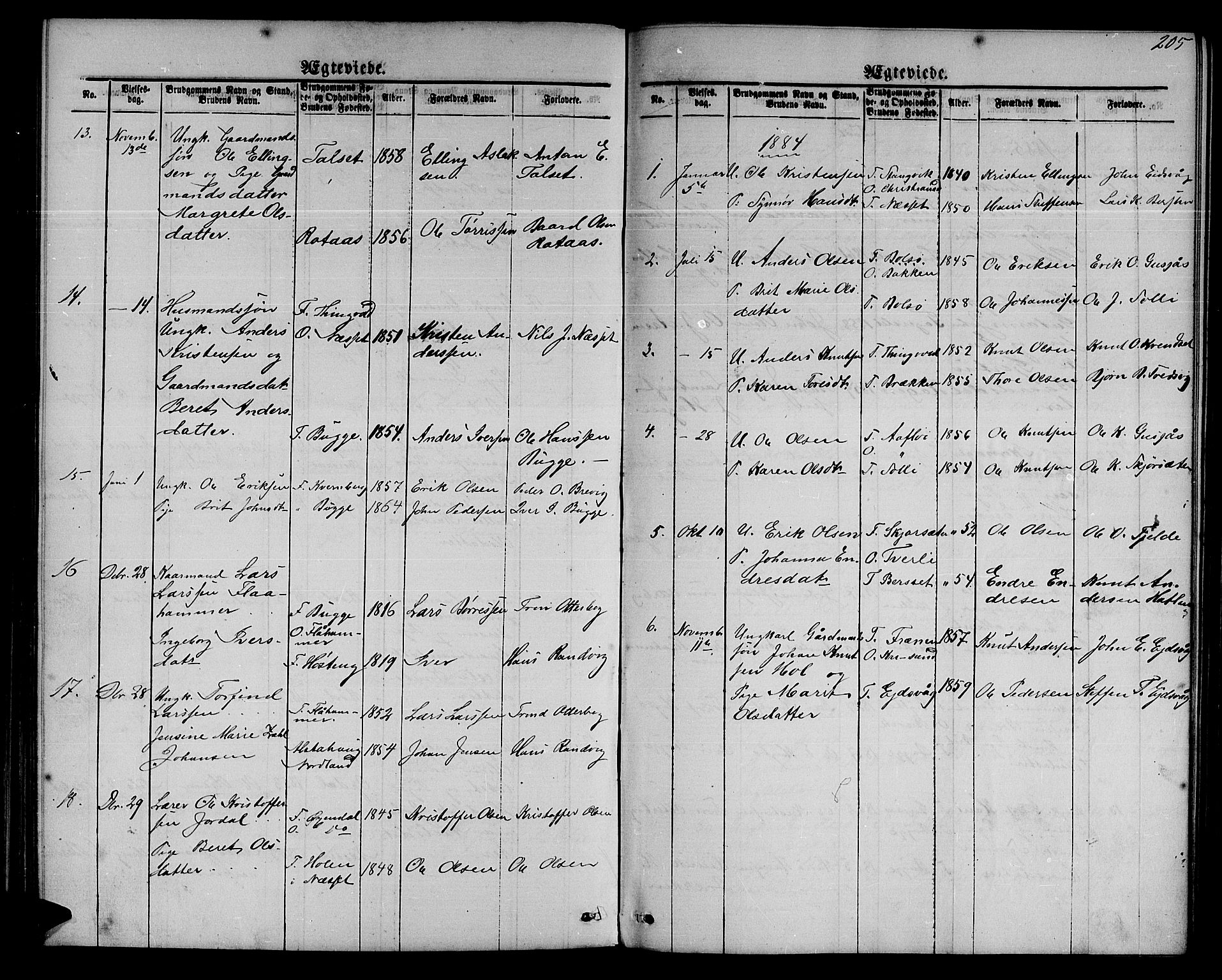 Ministerialprotokoller, klokkerbøker og fødselsregistre - Møre og Romsdal, AV/SAT-A-1454/551/L0630: Parish register (copy) no. 551C02, 1867-1885, p. 204