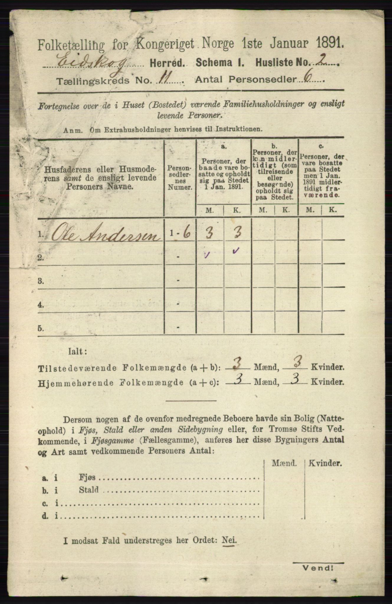 RA, 1891 census for 0420 Eidskog, 1891, p. 6708