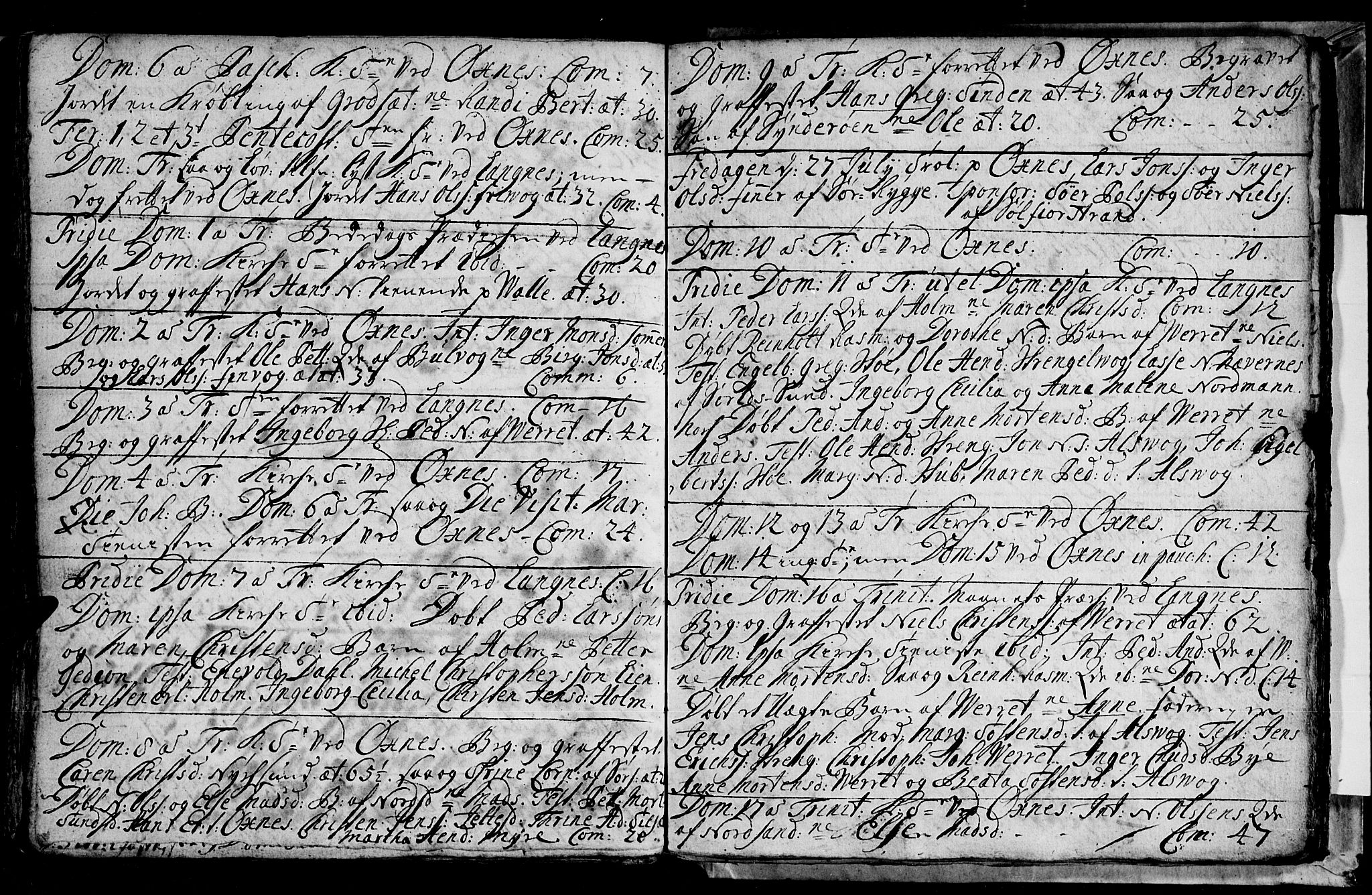 Ministerialprotokoller, klokkerbøker og fødselsregistre - Nordland, SAT/A-1459/893/L1328: Parish register (official) no. 893A01, 1718-1749