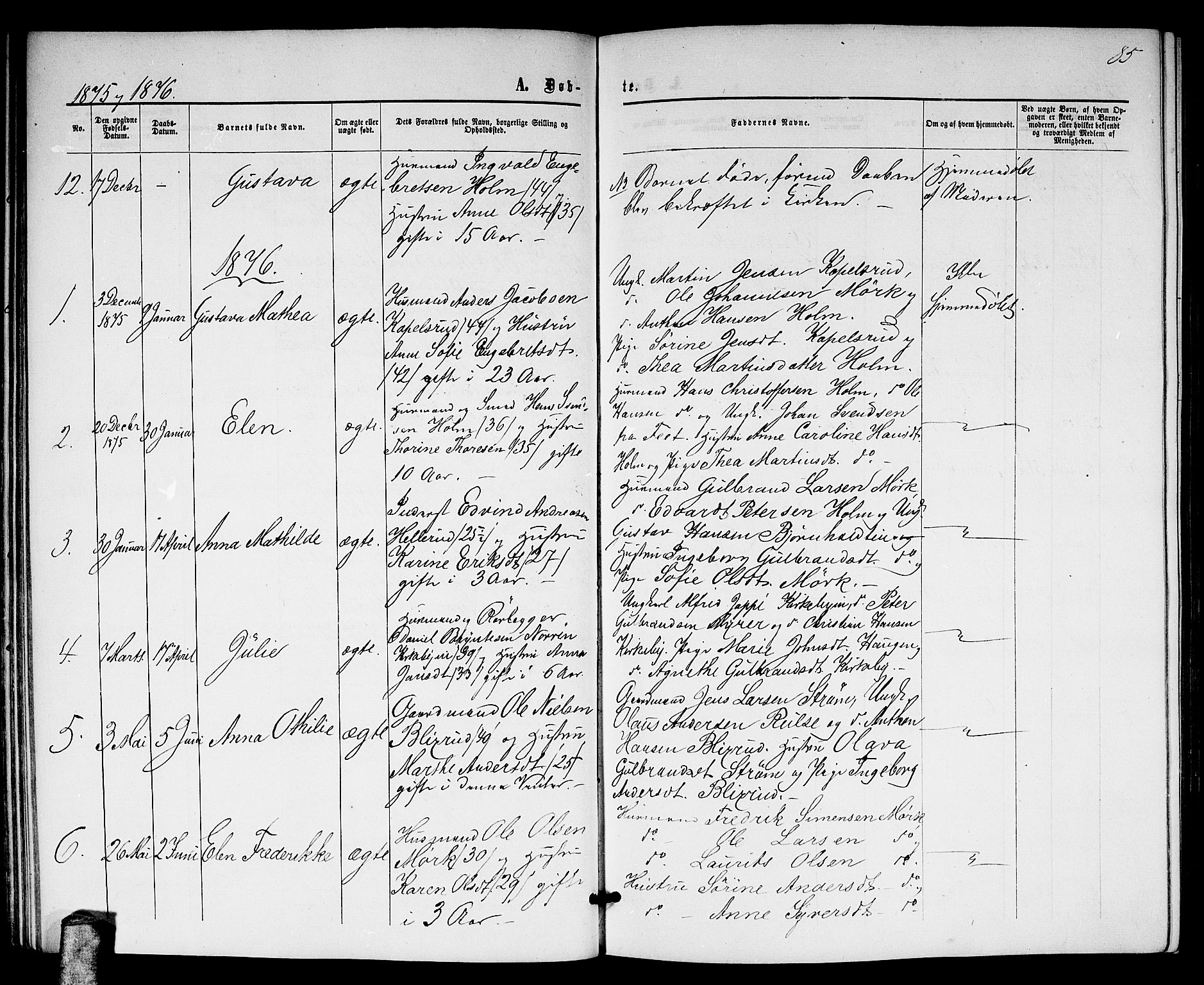 Nittedal prestekontor Kirkebøker, AV/SAO-A-10365a/G/Gb/L0001: Parish register (copy) no. II 1, 1859-1878, p. 85